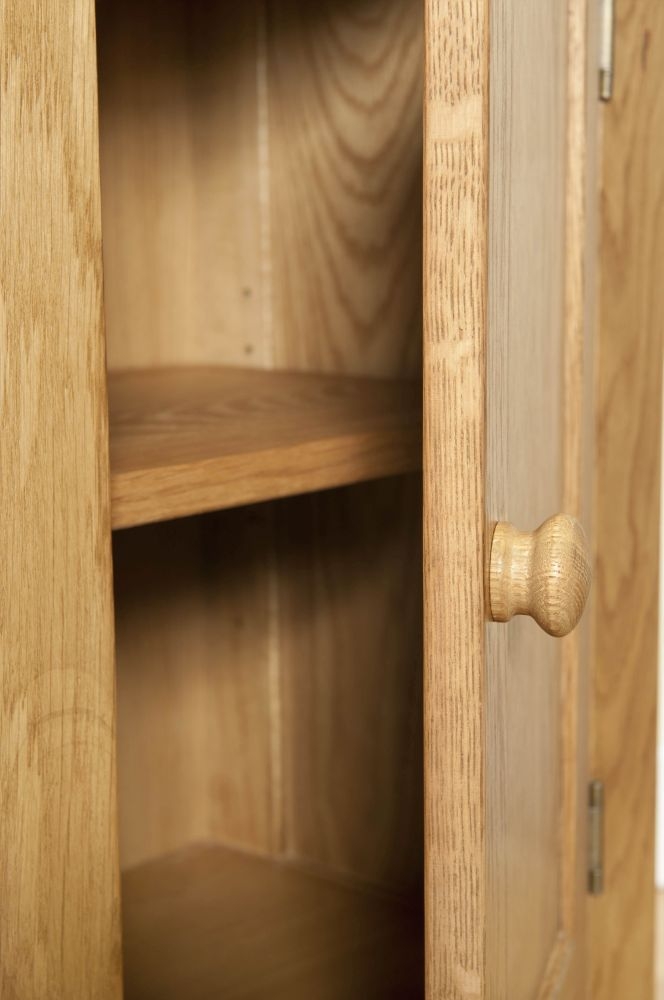 Dorset Hall Cabinet - 1 Door - Compact - Oak