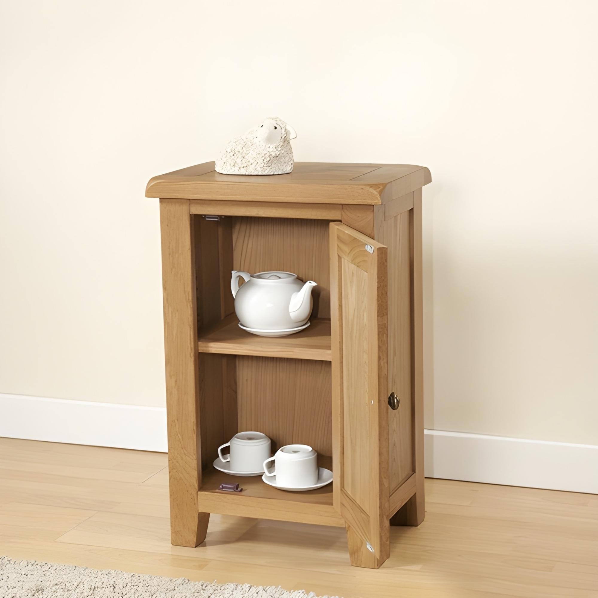 Dorset Hall Cabinet - 1 Door - Compact - Oak