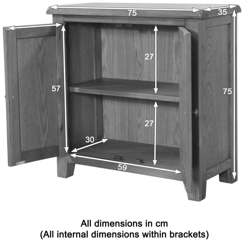 Dorset Hall Cabinet - 2 Door - Oak