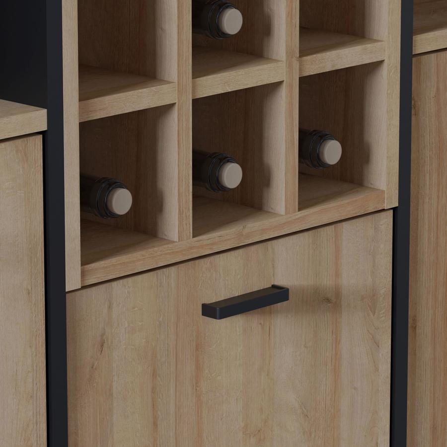 High Rock Oak Effect 3 Door Storage Cabinet