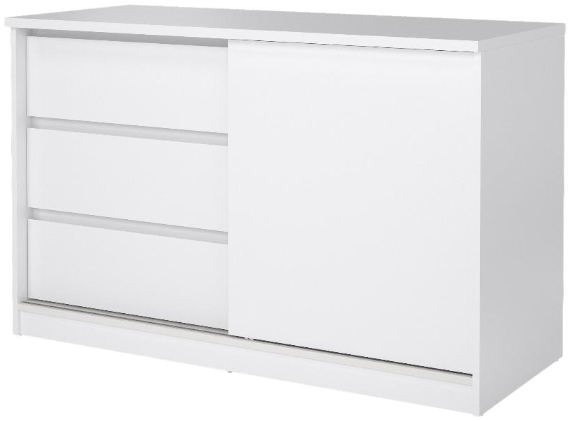 Naia White Gloss 1 Sliding Door Storage Unit