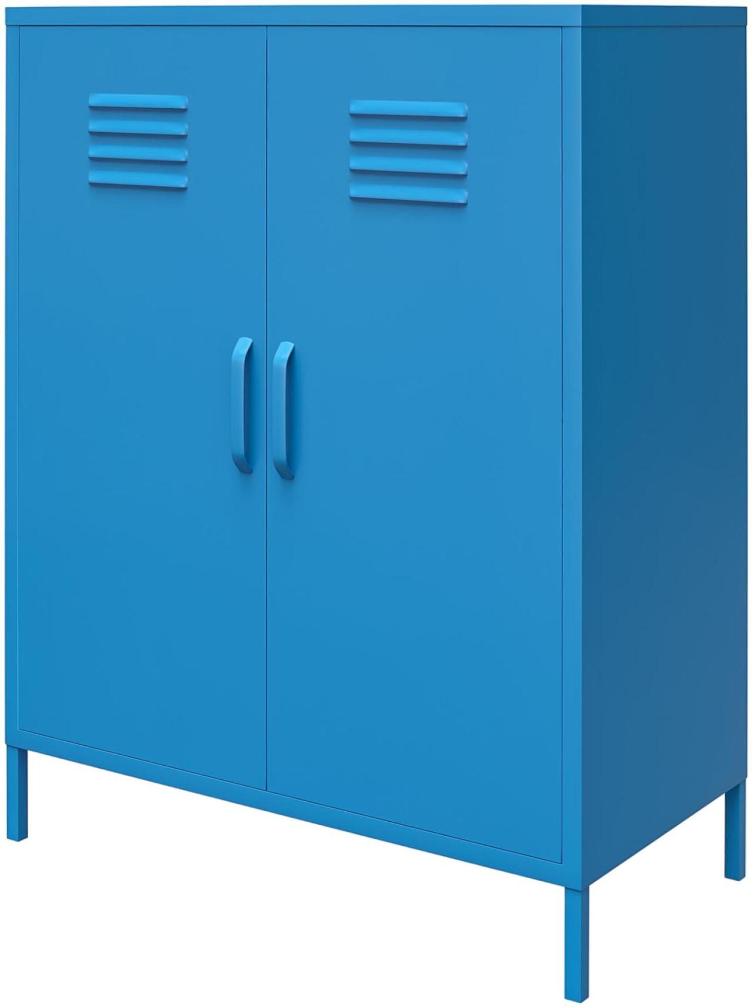 Novogratz Cache Locker Storage Cabinet - Blue - 2 Doors - 3384810COMNUK