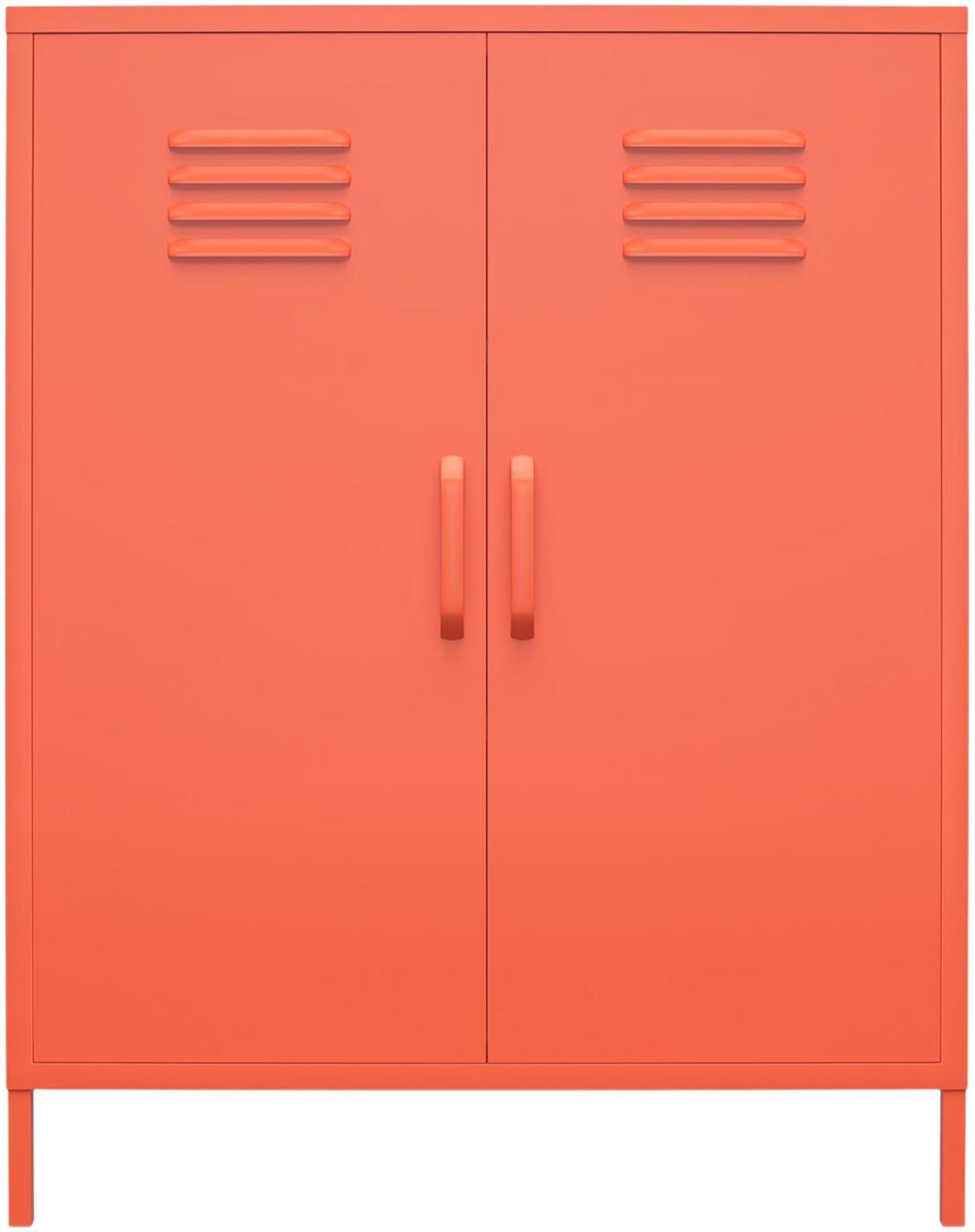 Novogratz Cache Locker Storage Cabinet - Orange - 2 Doors - 3384813COMNUK