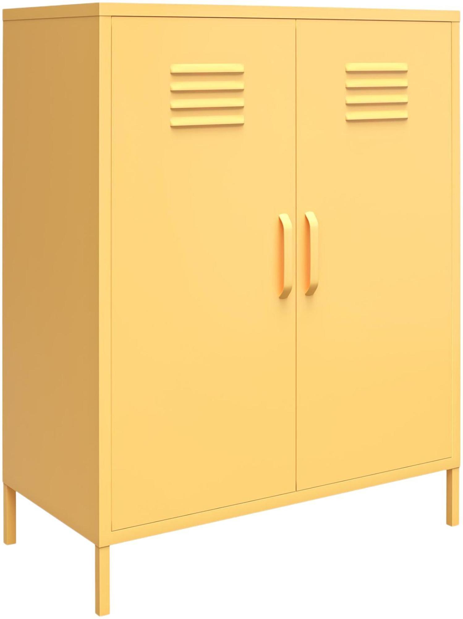 Novogratz Cache Locker Storage Cabinet - Yellow - 2 Doors - 3384814COMNUK