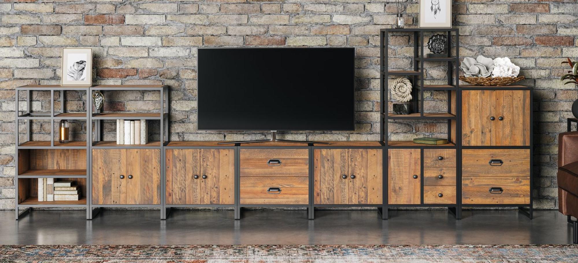 Ooki Modular Reclaimed Wood Cupboard - Medium - 2 Drawer