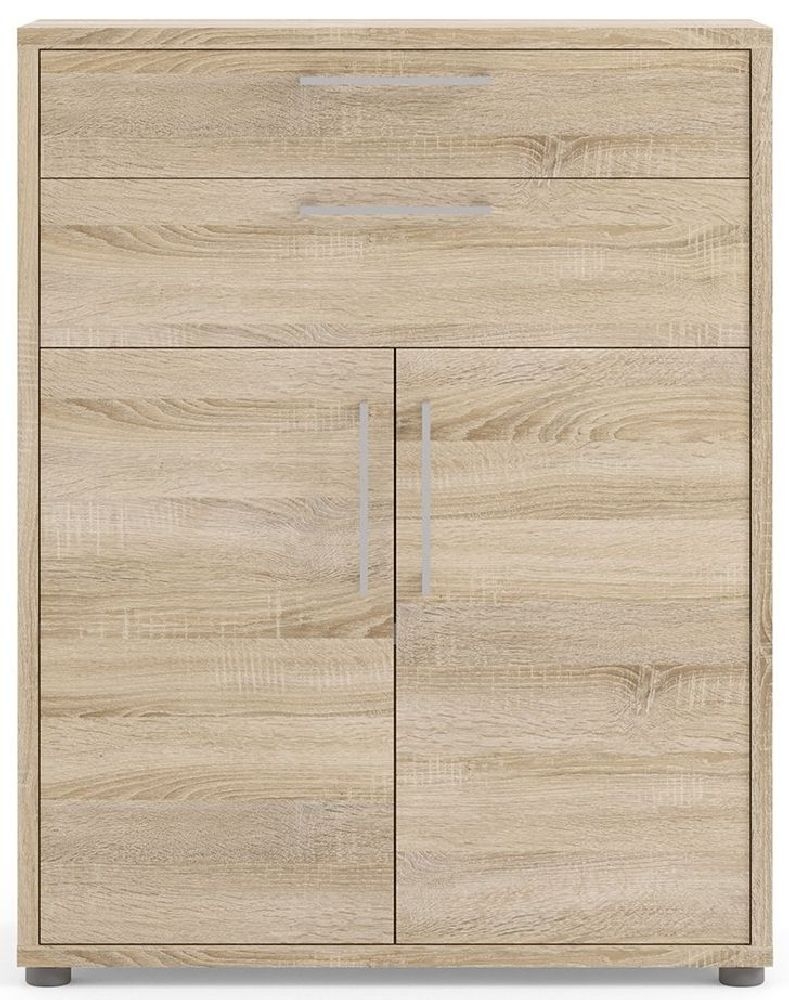 Prima Oak Effect 2 Door 2 Drawer Cabinet