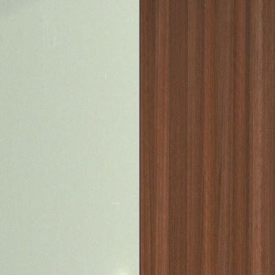 Mushroom Front and Noche Walnut Base Unit