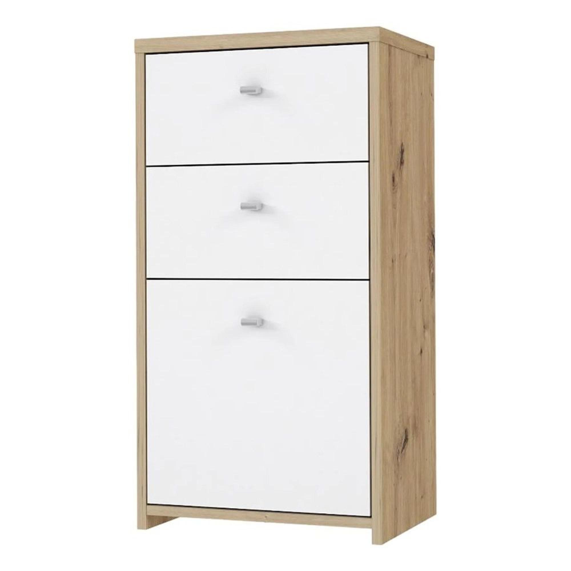 Best Cabinet - 1 Door - 2 Drawer - Oak and White