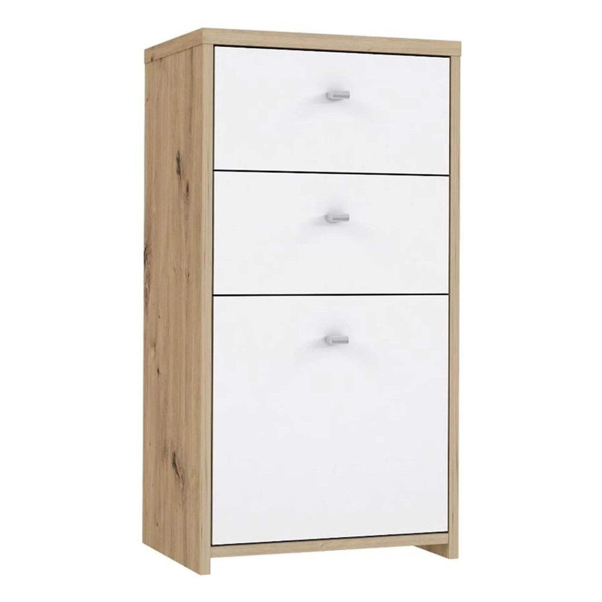 Best Cabinet - 1 Door - 2 Drawer - Oak and White