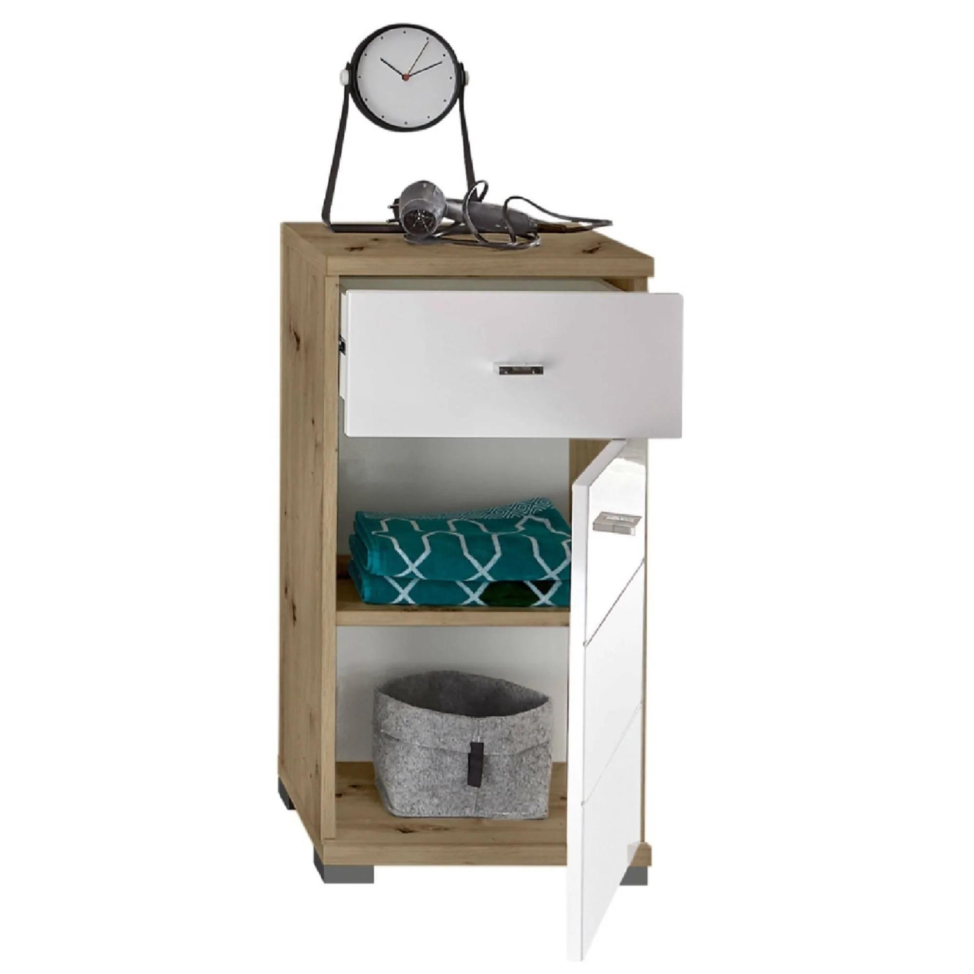 Pool White Gloss Storage Cabinet - 1 Door