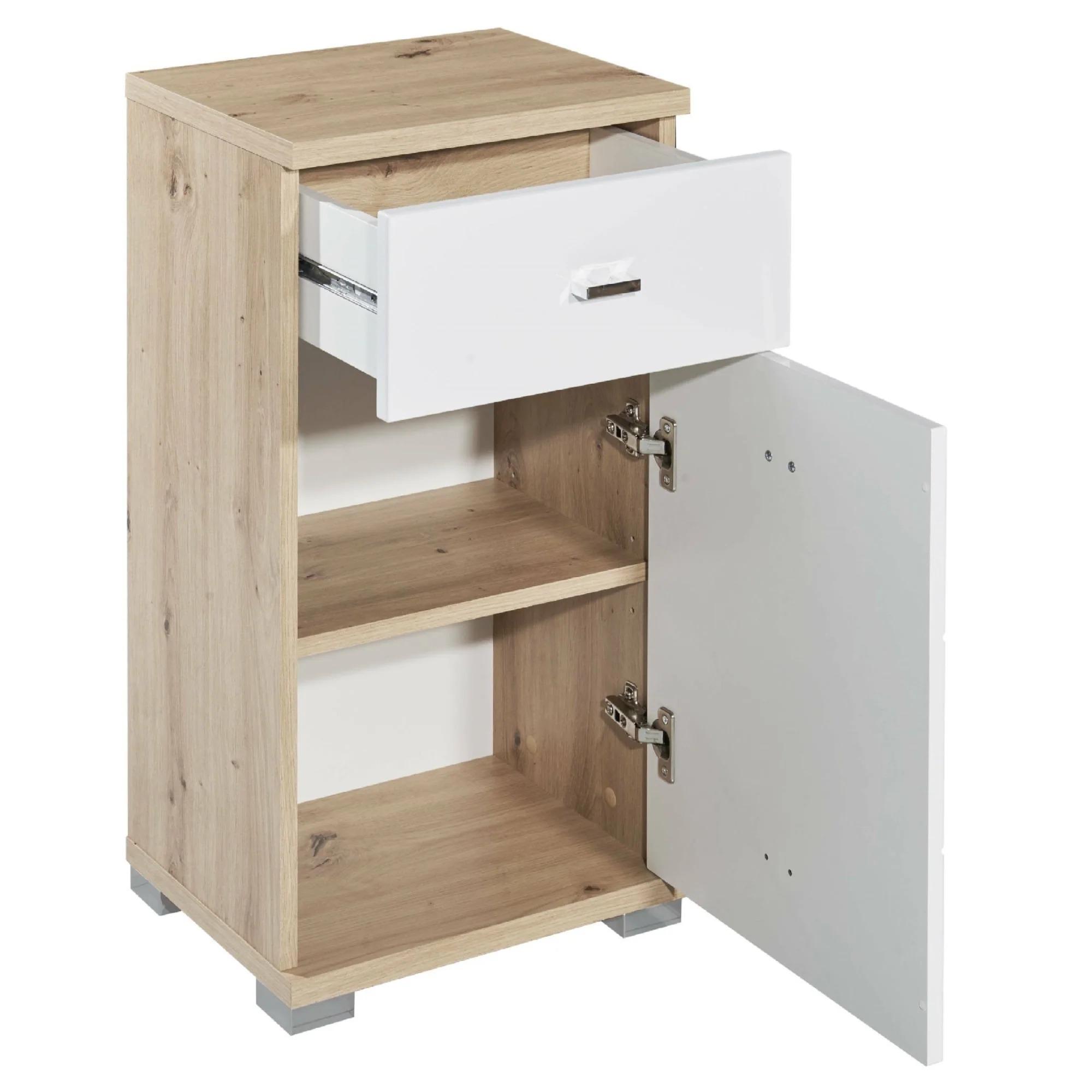 Pool White Gloss Storage Cabinet - 1 Door