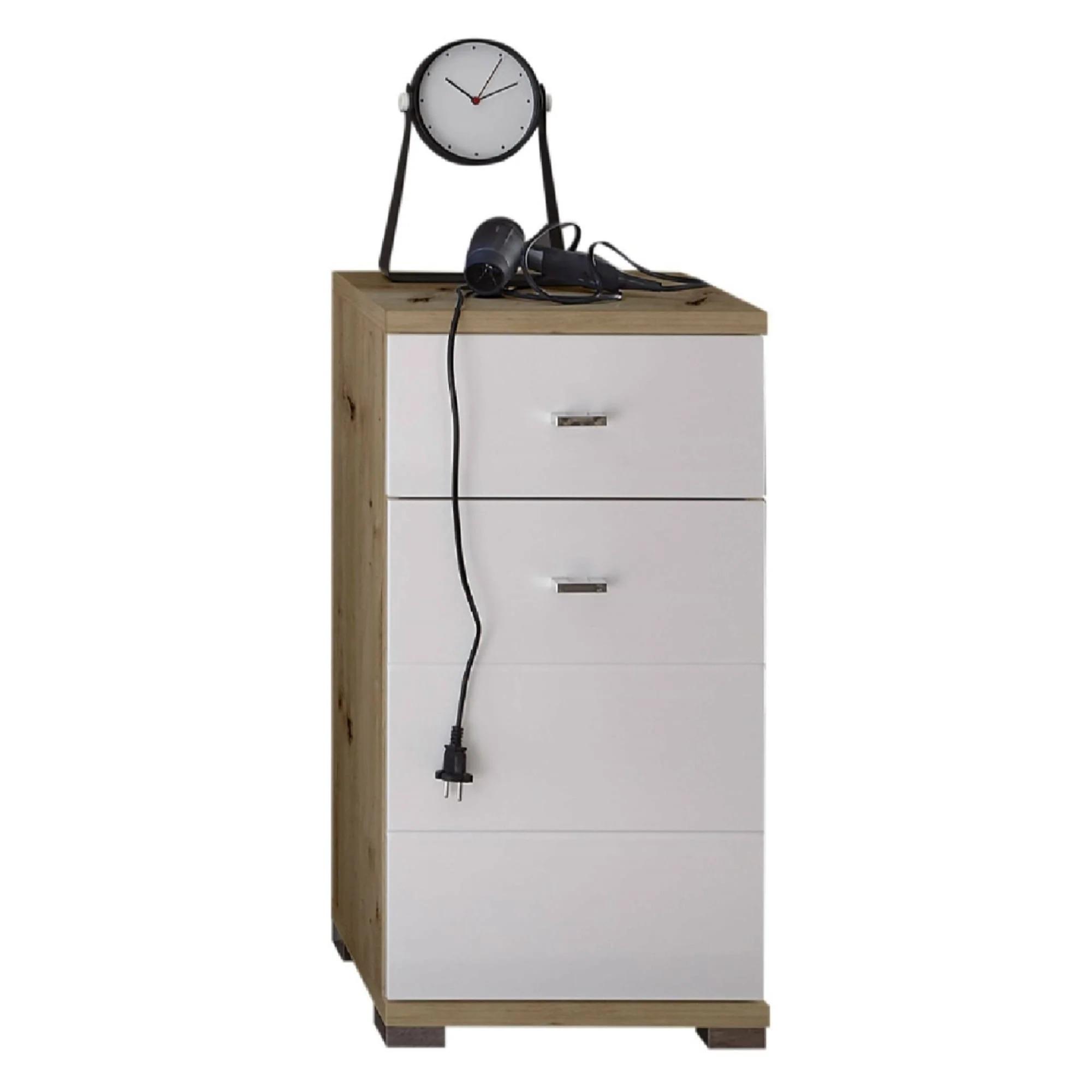 Pool White Gloss Storage Cabinet - 1 Door