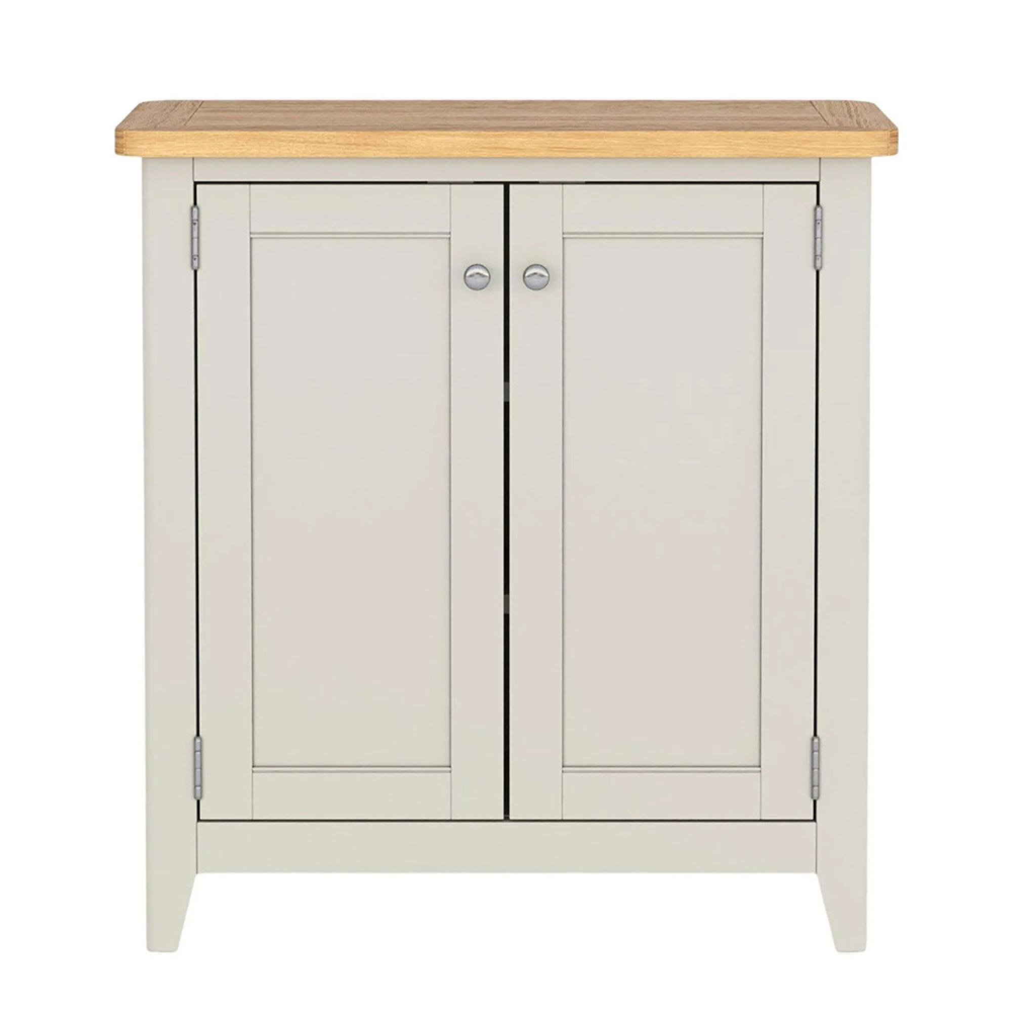 Arden Grey Painted Compact 2 Door Storage Cabinet