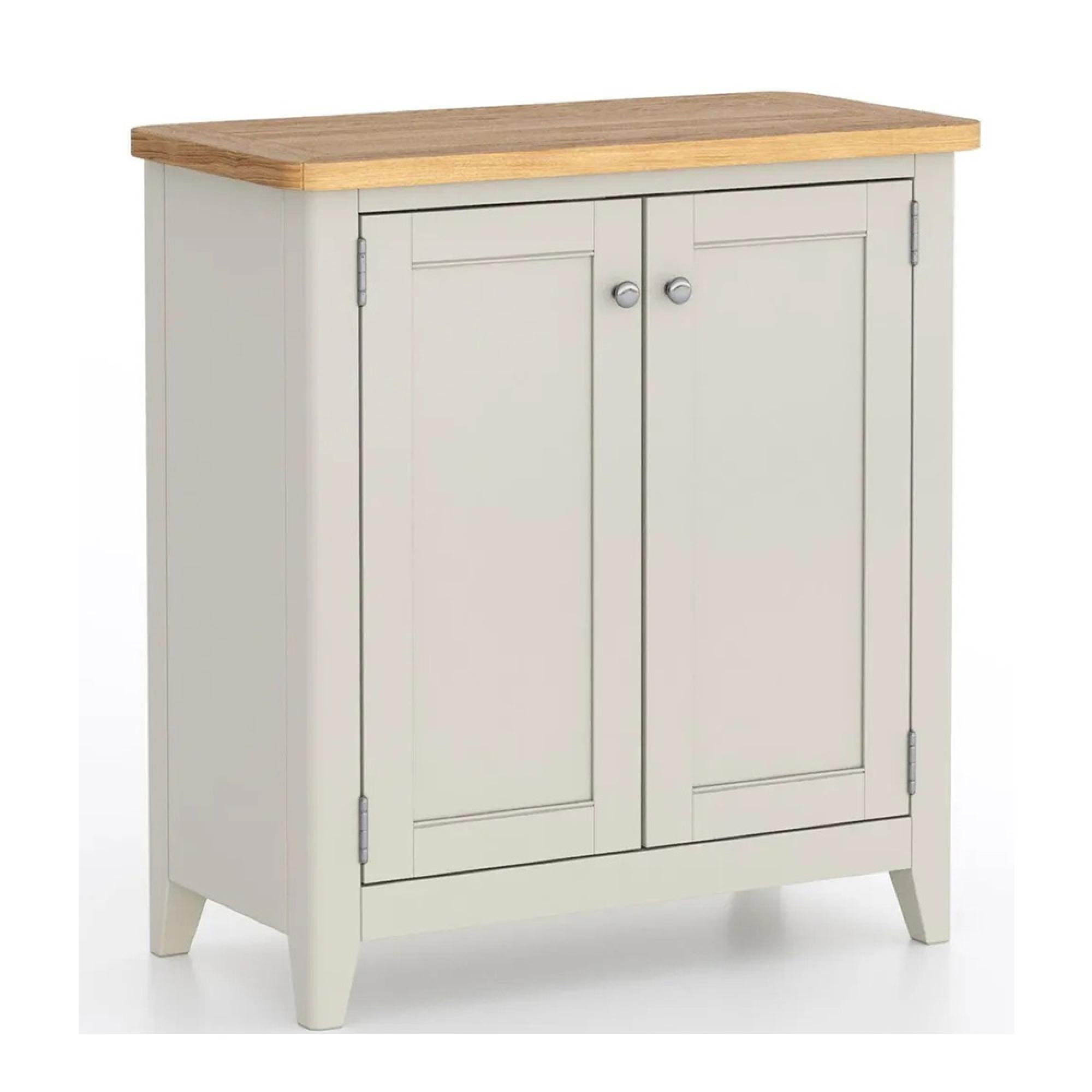 Arden Grey Painted Compact 2 Door Storage Cabinet