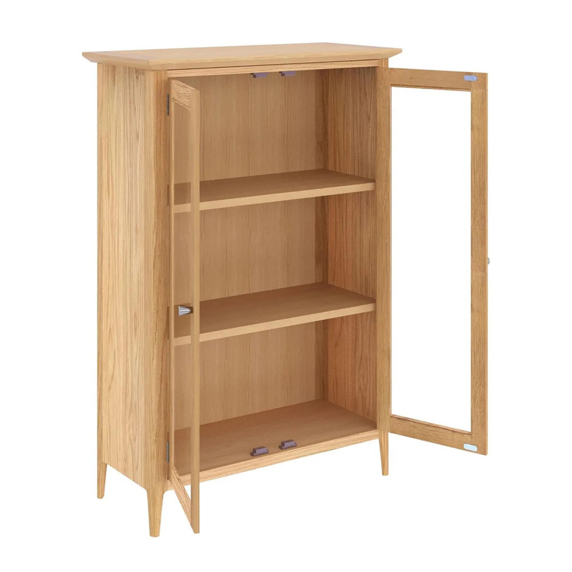 Selene Oak Glazed Hall Cabinet