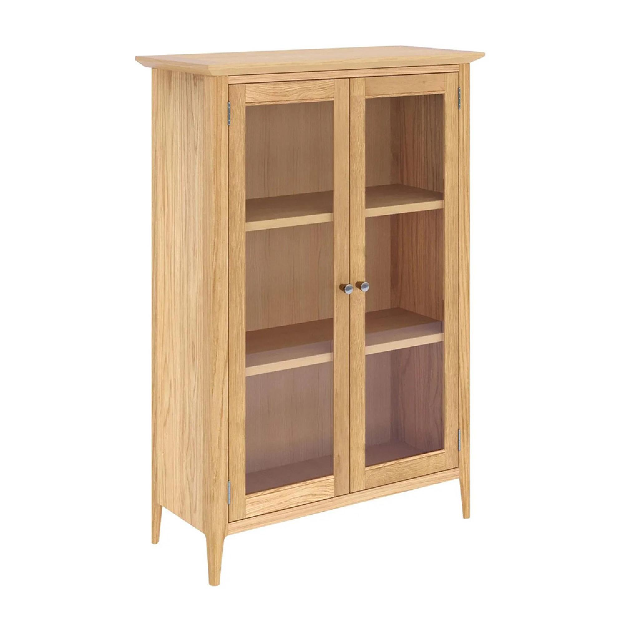 Selene Oak Glazed Hall Cabinet