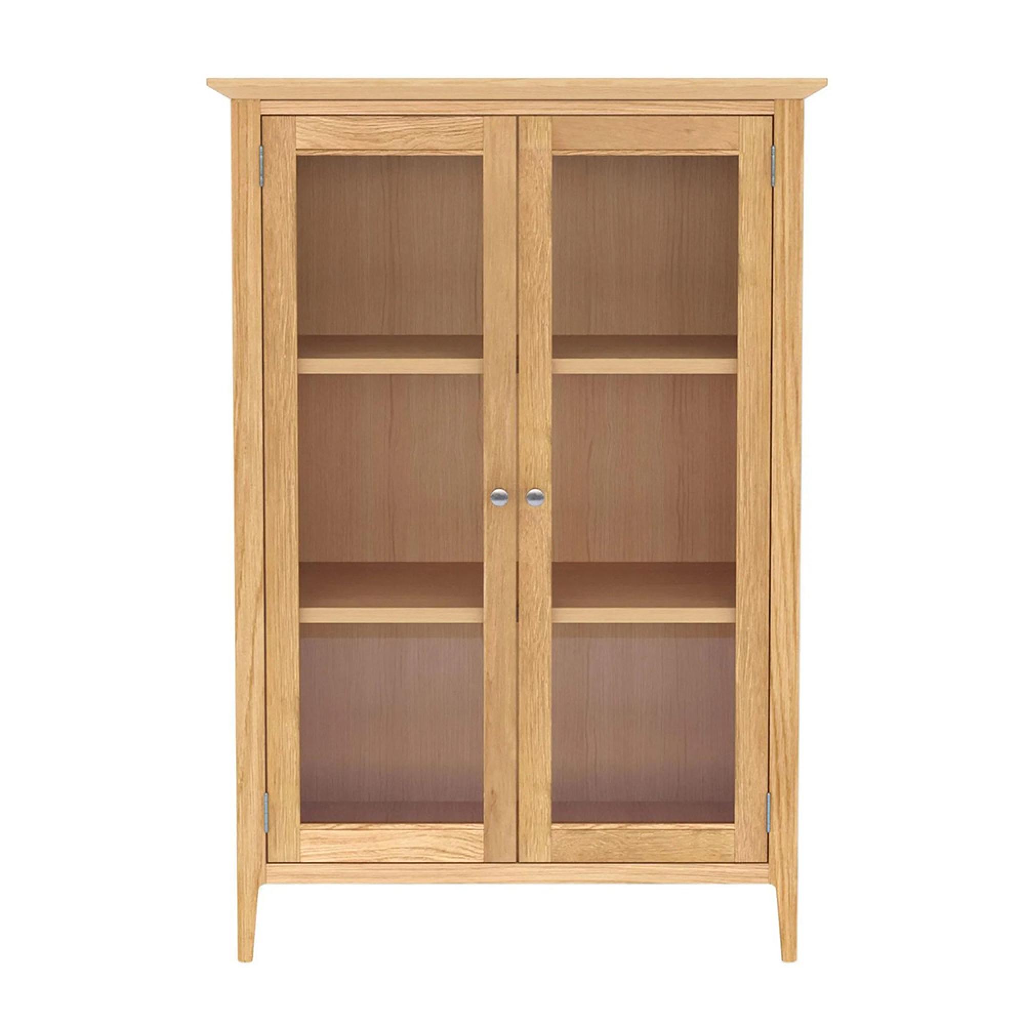 Selene Oak Glazed Hall Cabinet