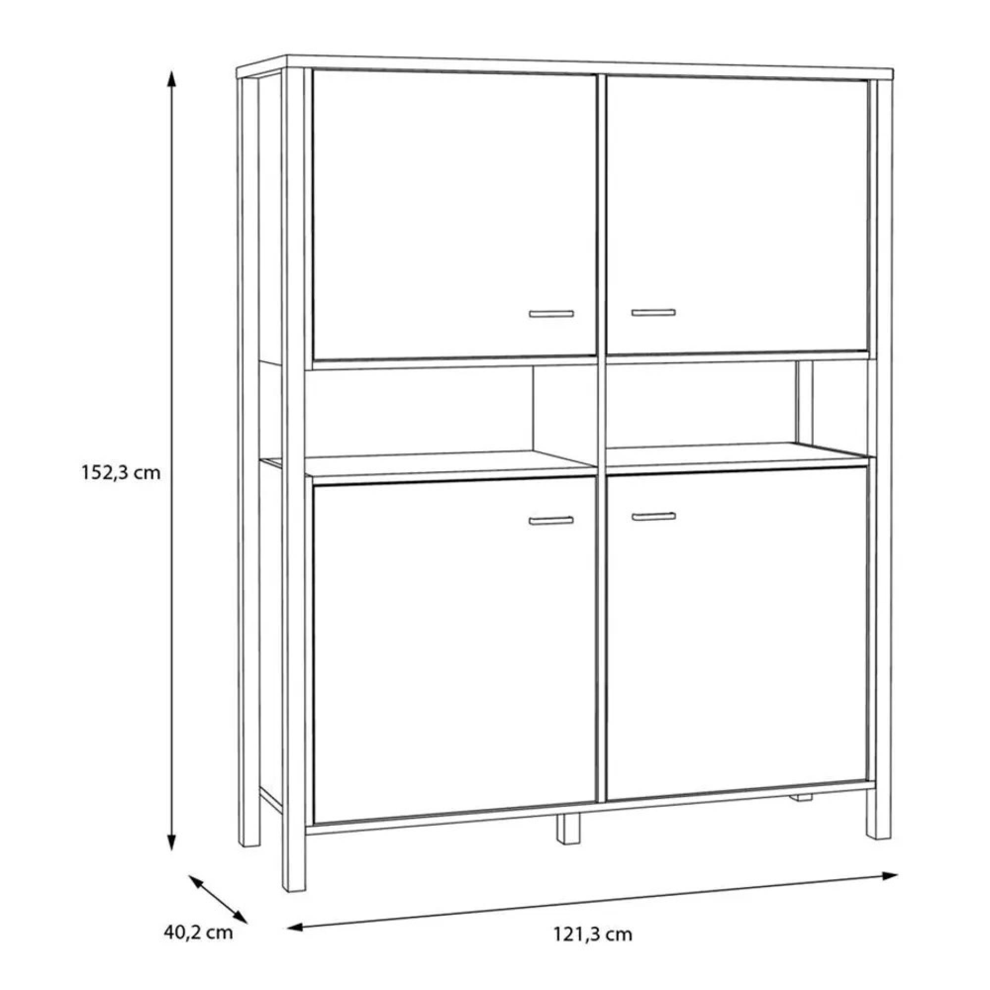 High Rock Cabinet - 4 Door - Oak