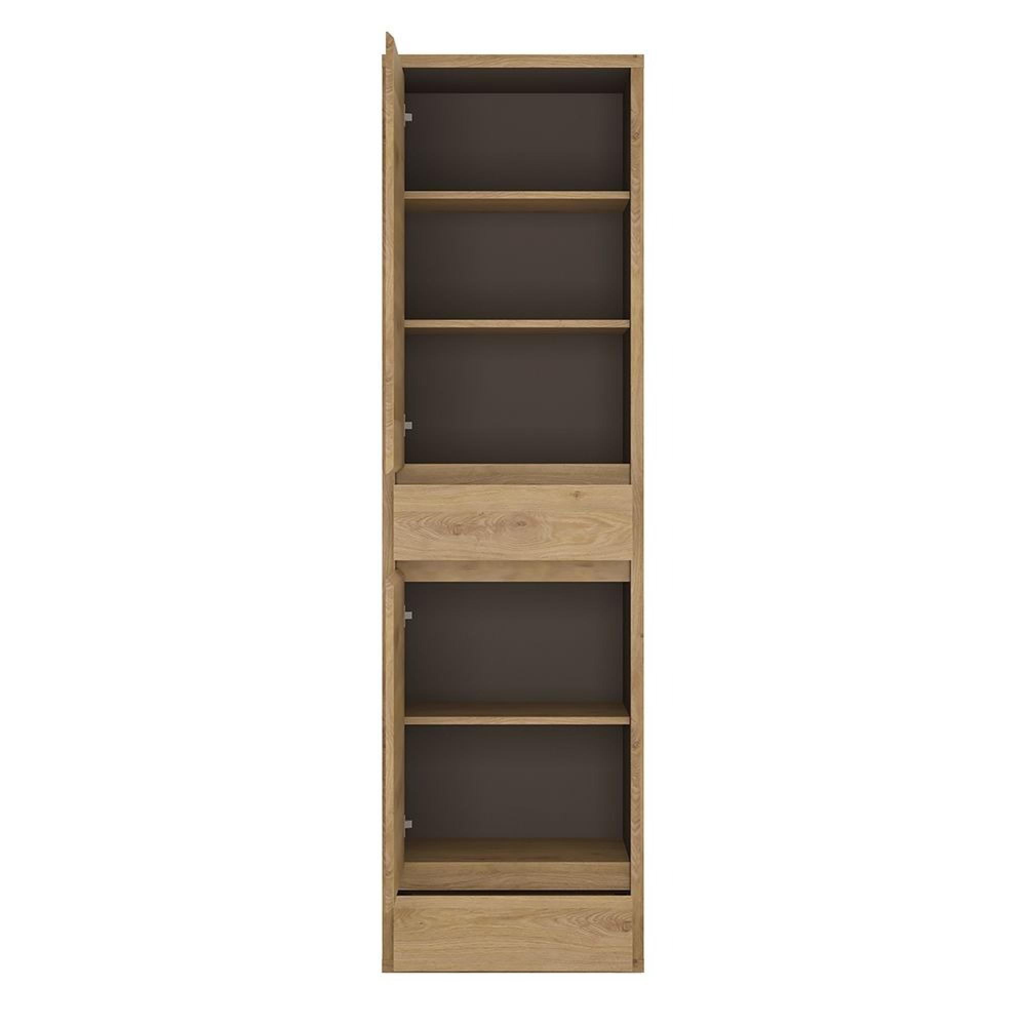 Shetland Display Cabinet - 2 Door - 2 Drawer - Narrow - Oak