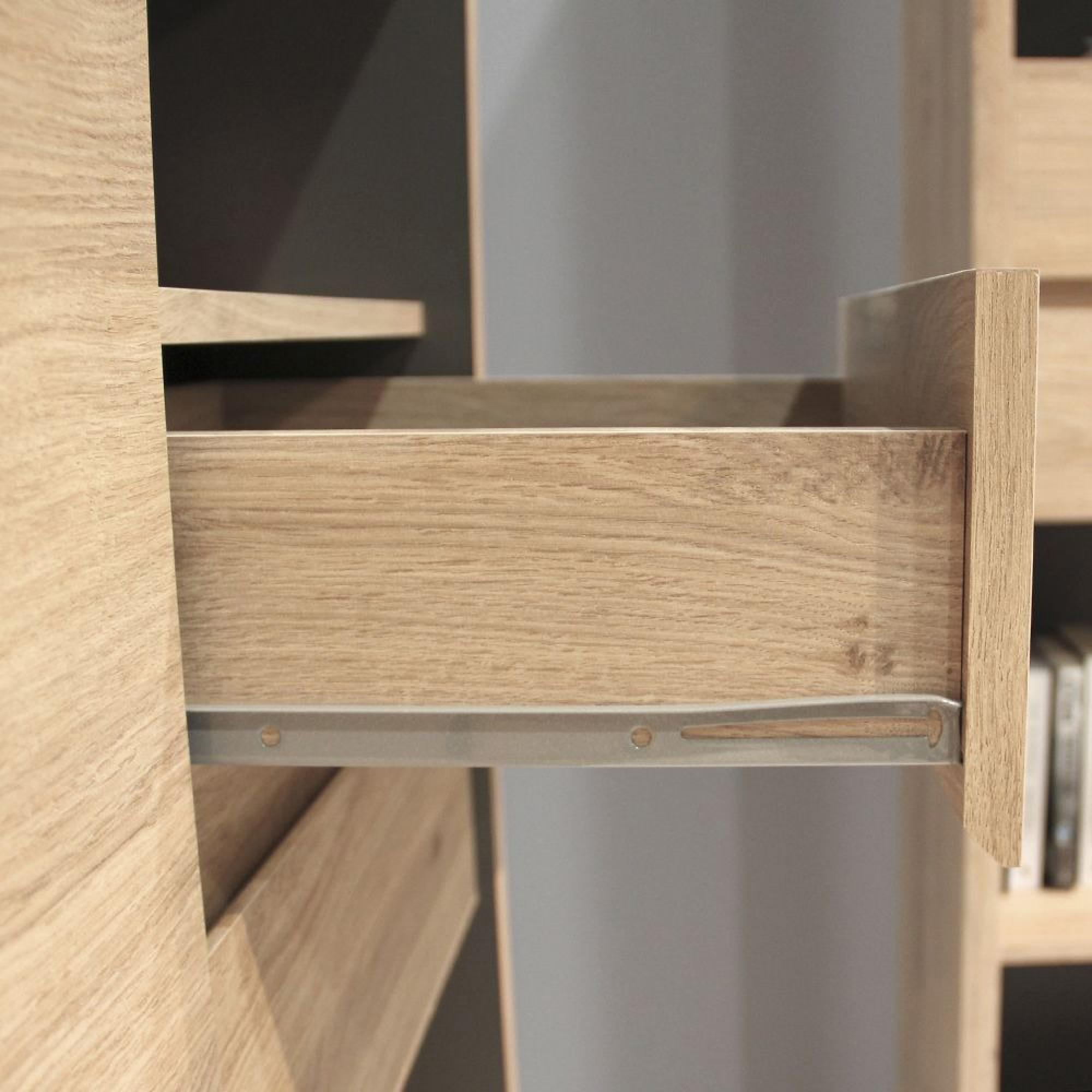 Shetland Display Cabinet - 2 Door - 2 Drawer - Narrow - Oak