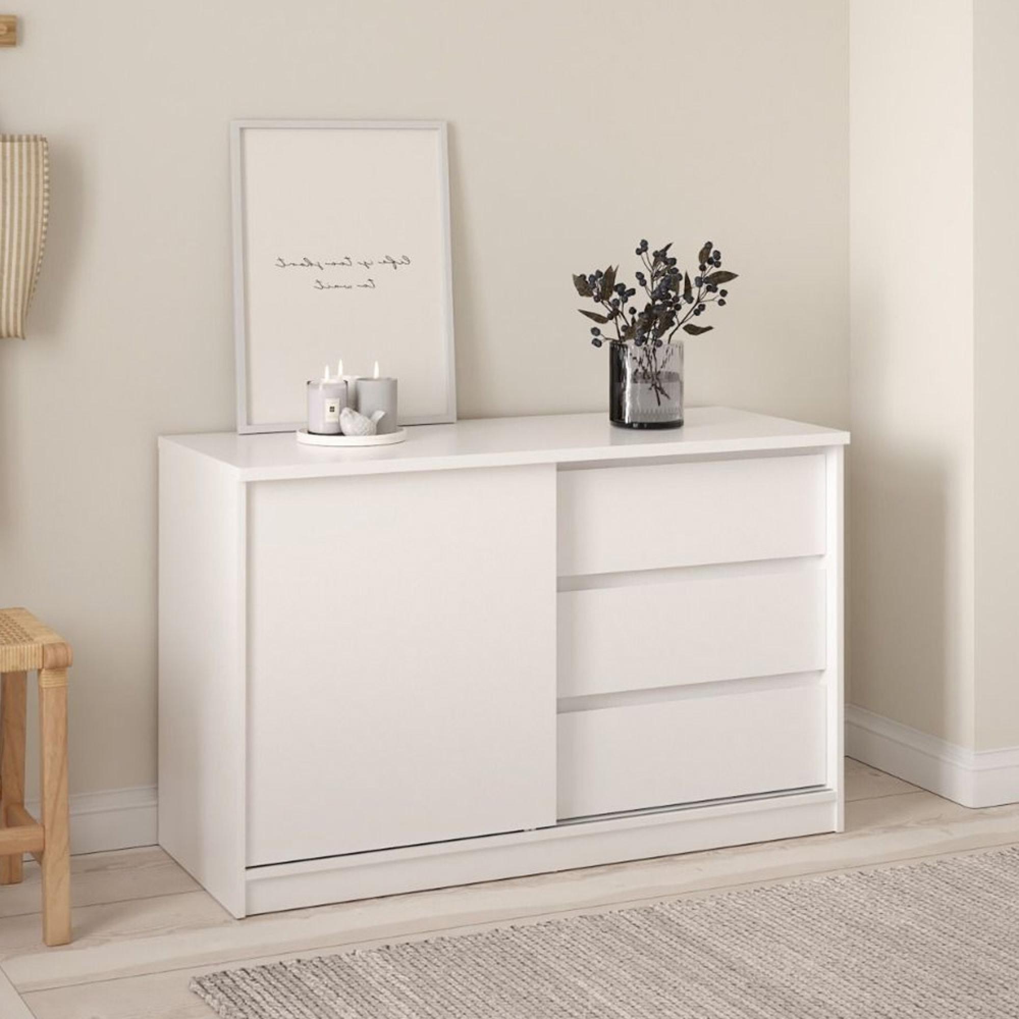Naia Cabinet - Sliding Door - White Gloss