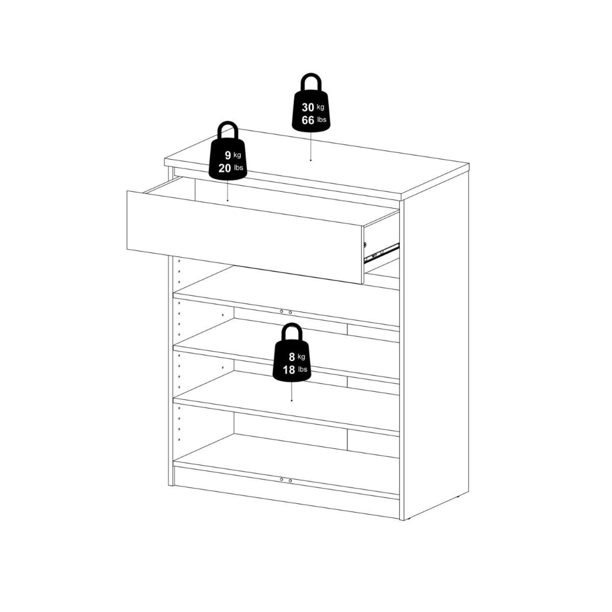 Naia Cabinet - 2 Door - White Gloss