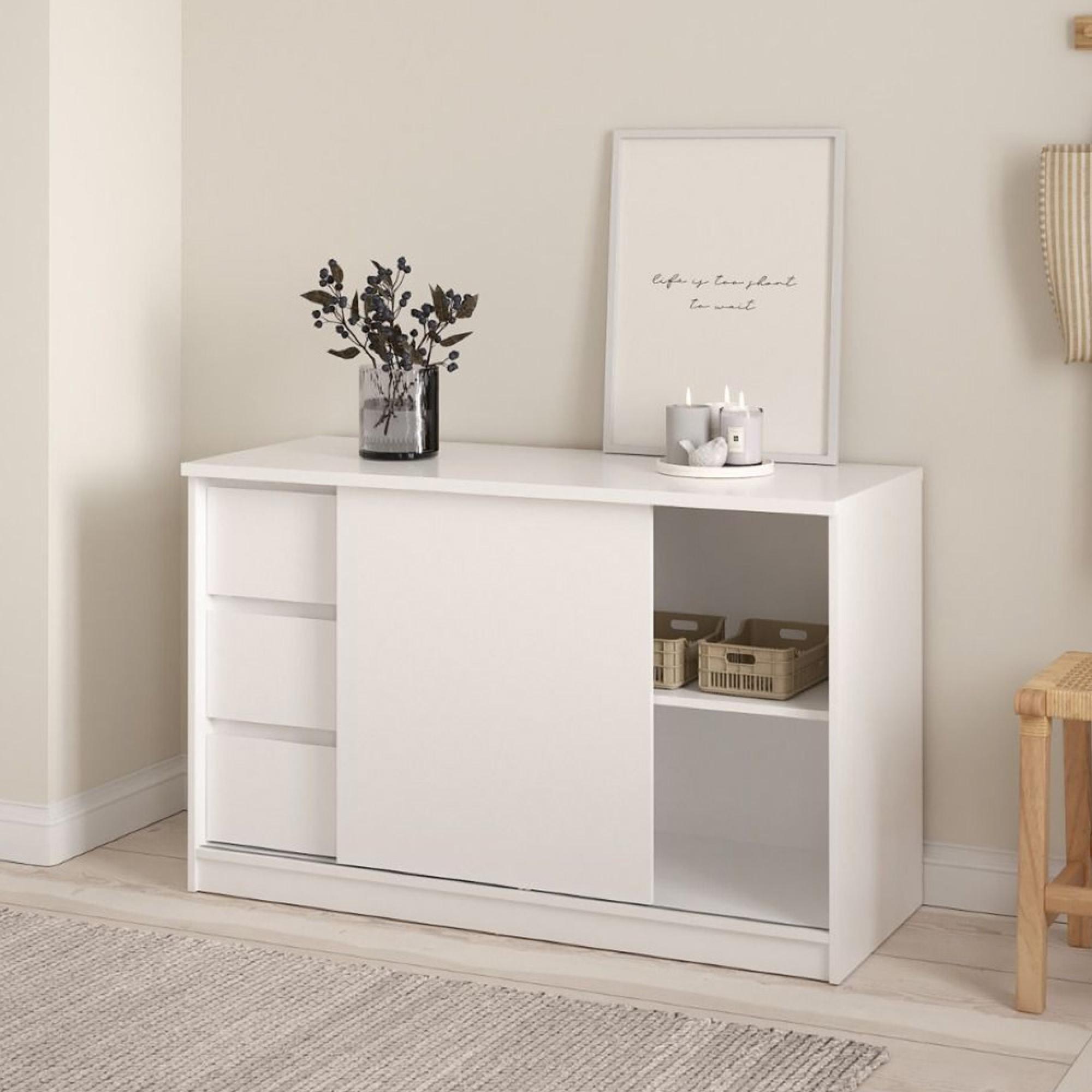 Naia Cabinet - Sliding Door - White Gloss