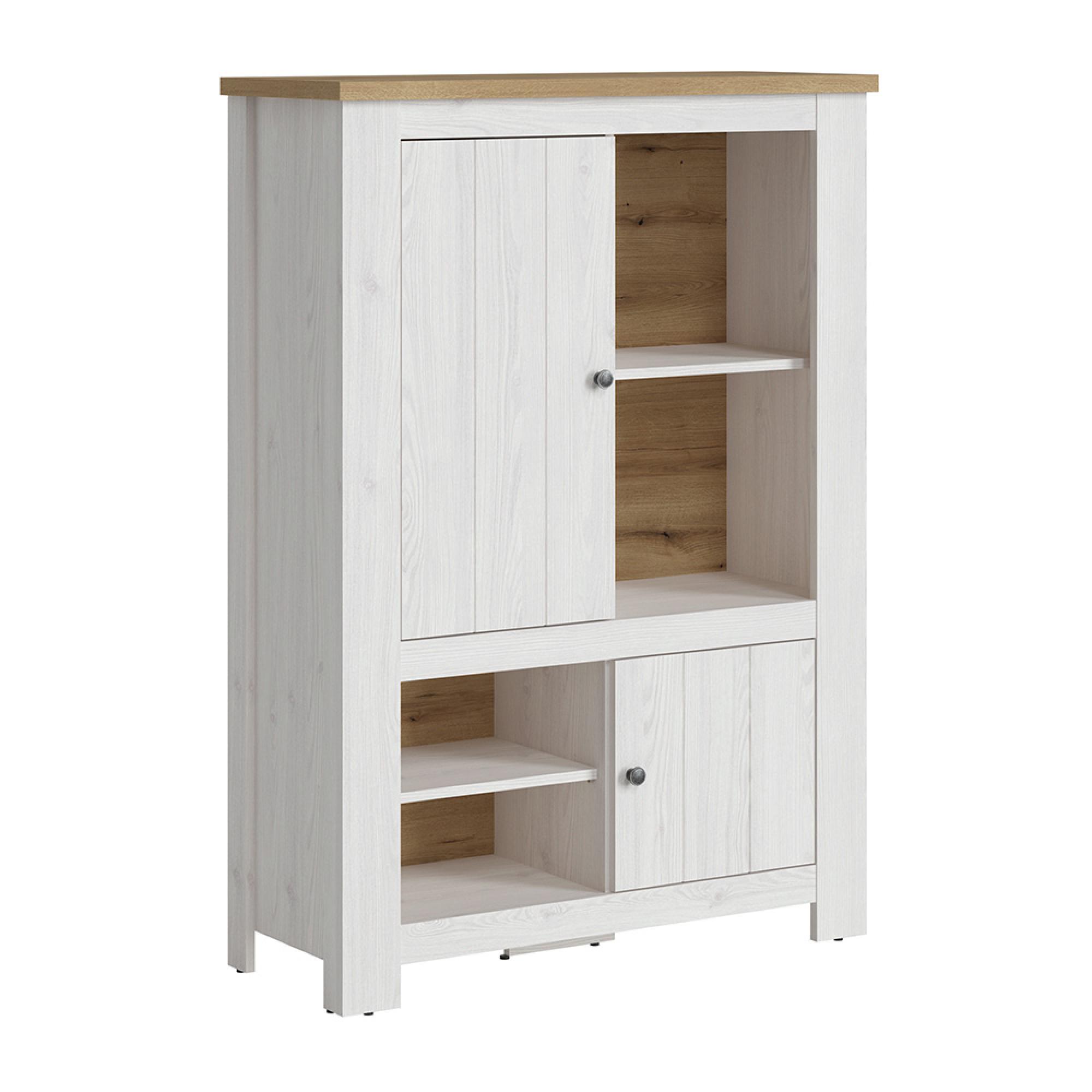 Celesto Cabinet - 2 Door - Low - White