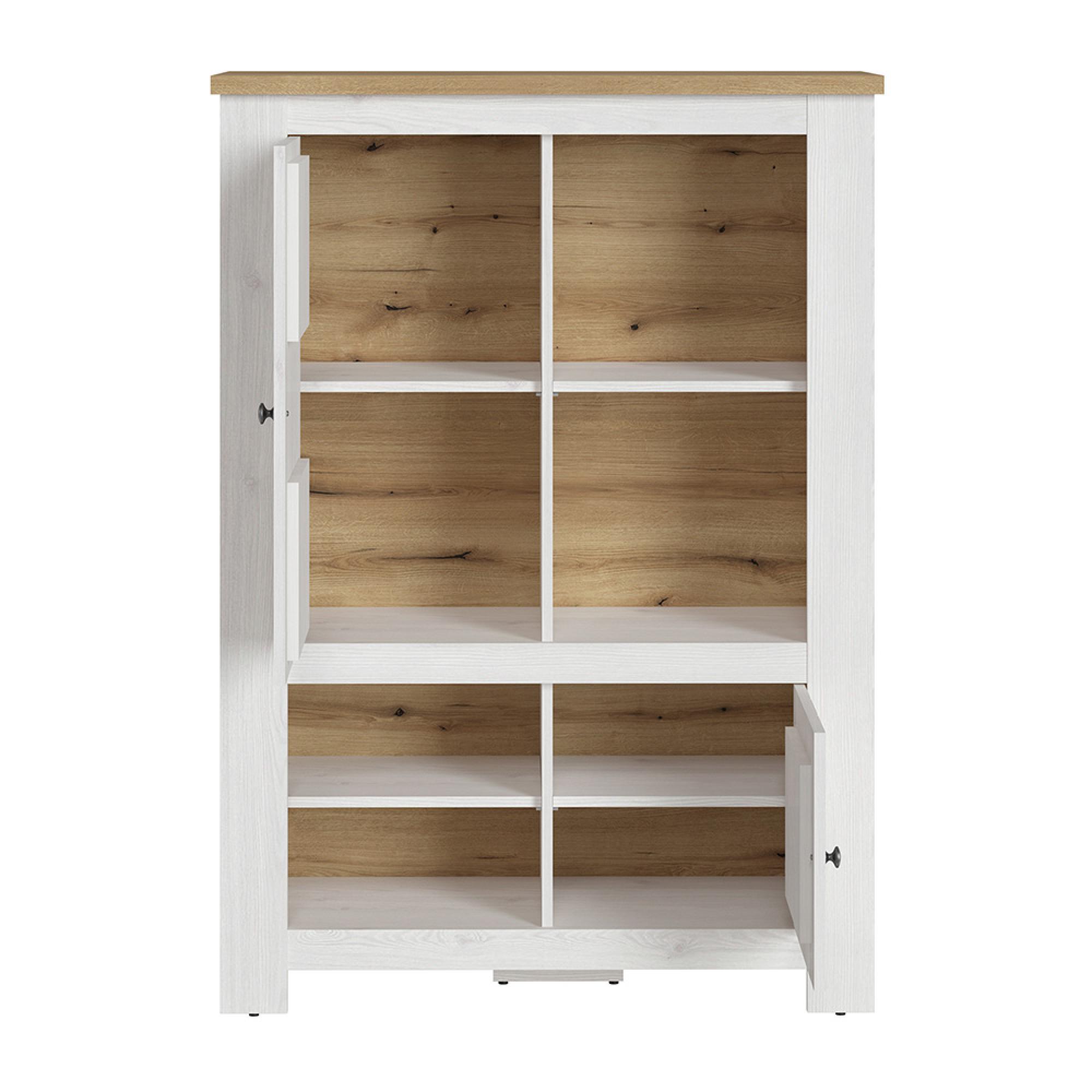 Celesto Cabinet - 2 Door - Low - White