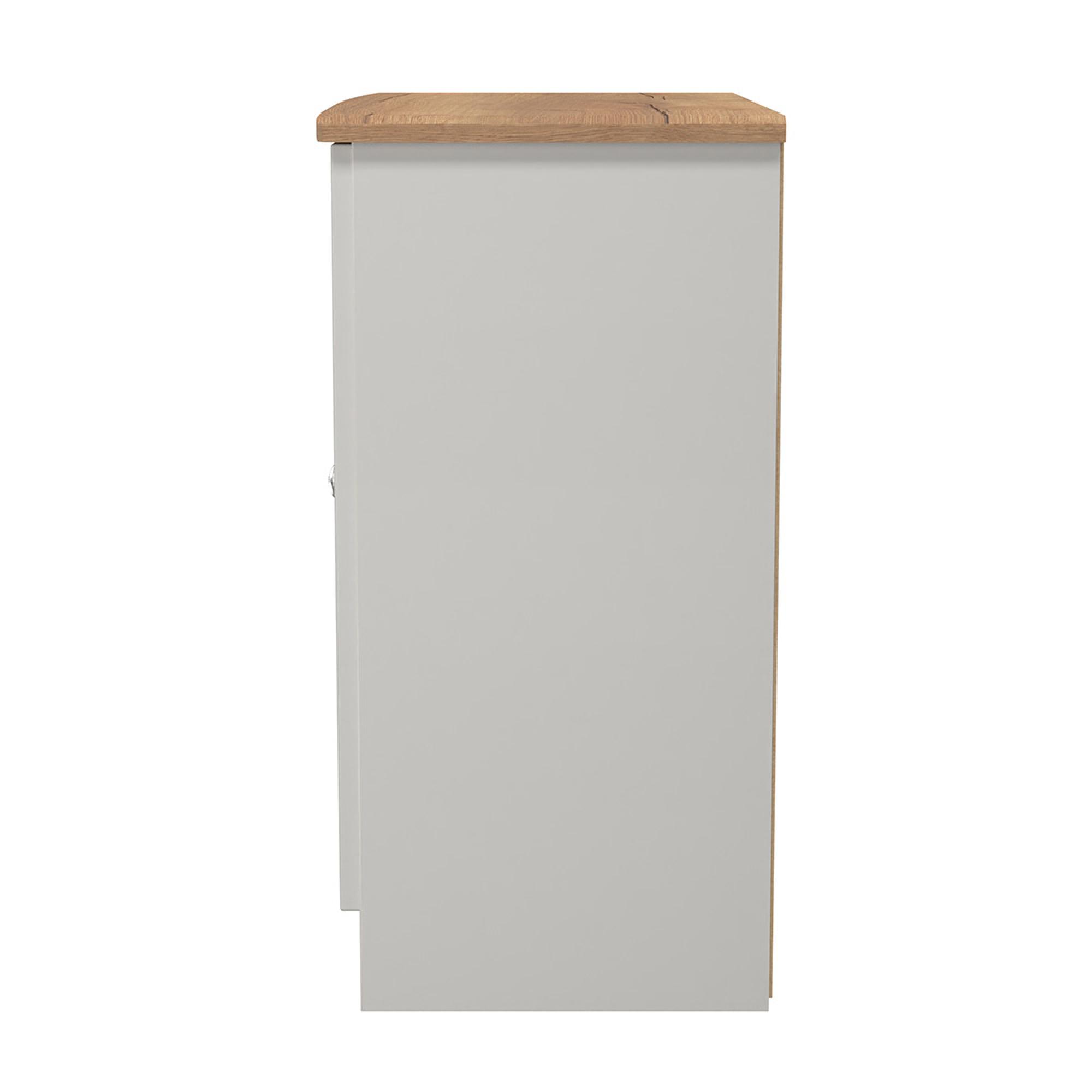 Victoria Hall Cabinet - 2 Door - Grey and Riviera Oak