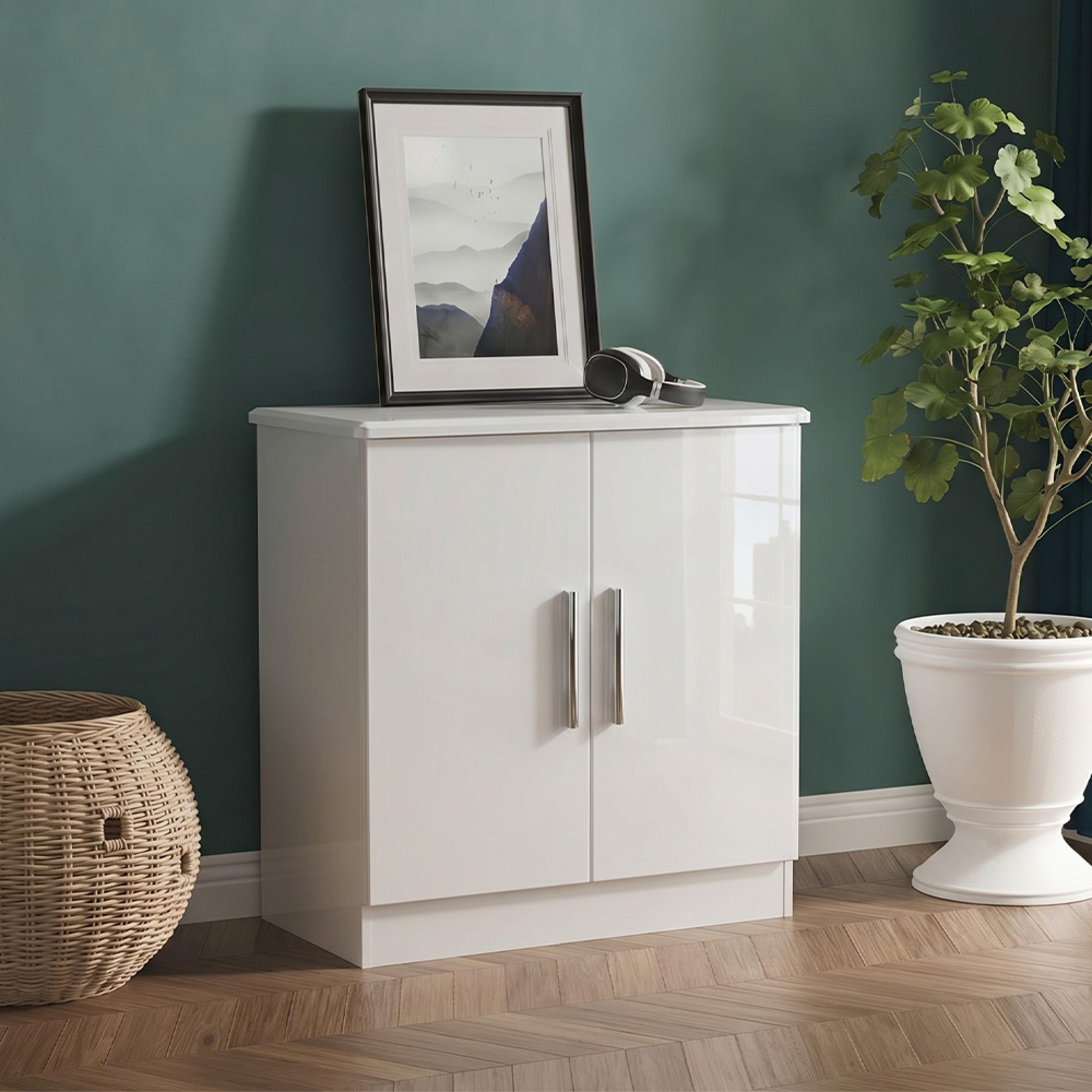 Knightsbridge Cabinet - 2 Door - Hall - White Gloss