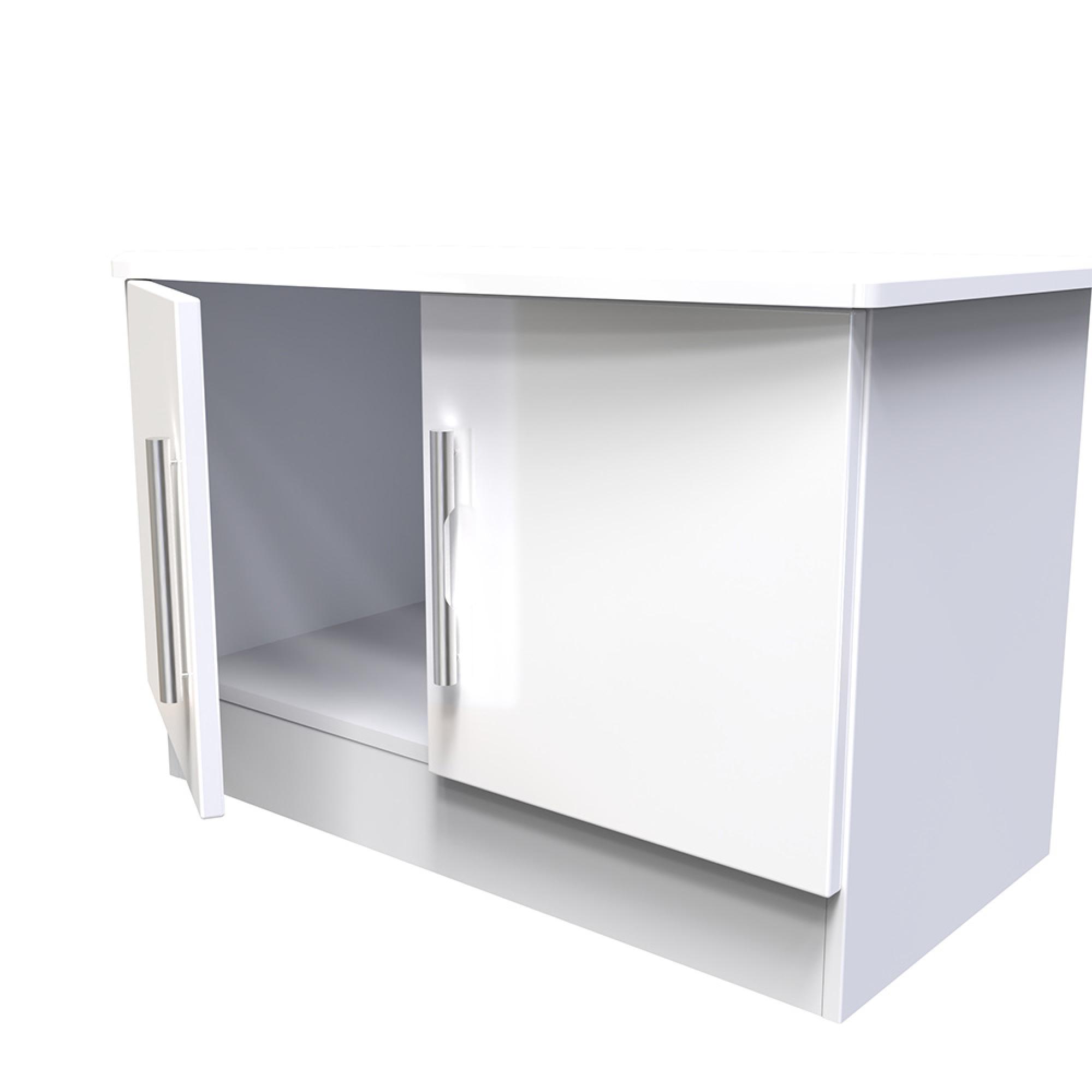 Knightsbridge Cabinet - 2 Door - Low - White Gloss