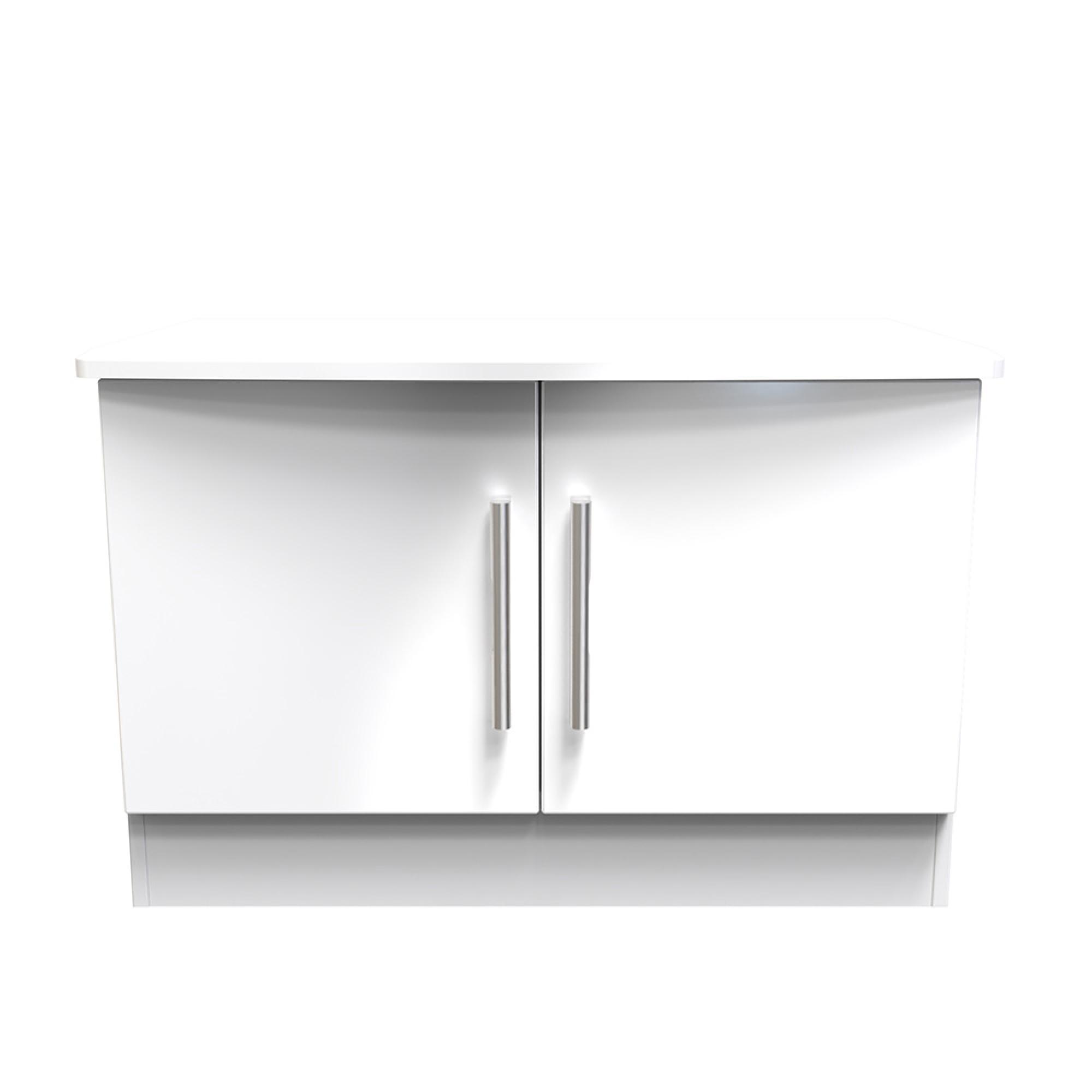 Knightsbridge Cabinet - 2 Door - Low - White Gloss