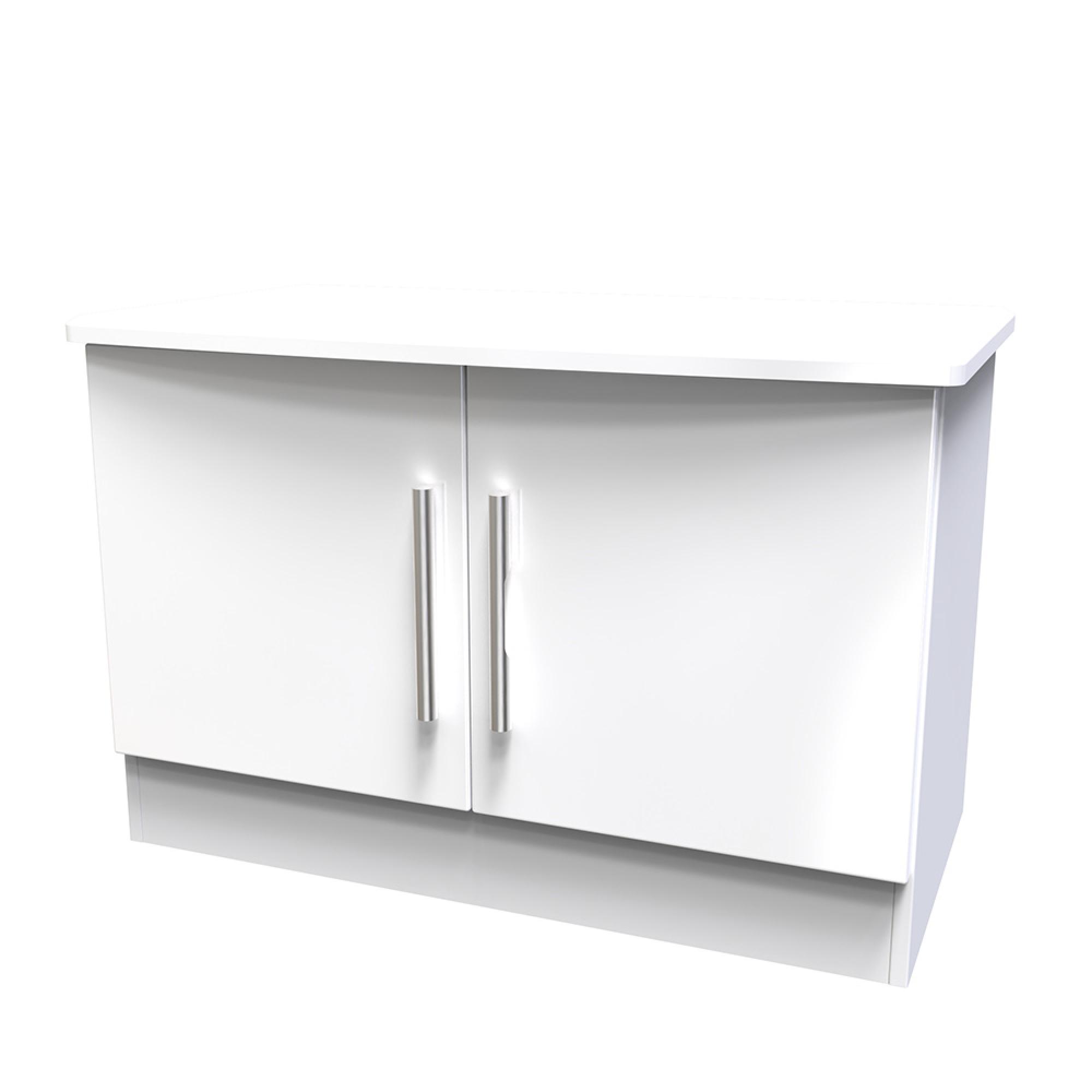 Knightsbridge Cabinet - 2 Door - Low - White Gloss