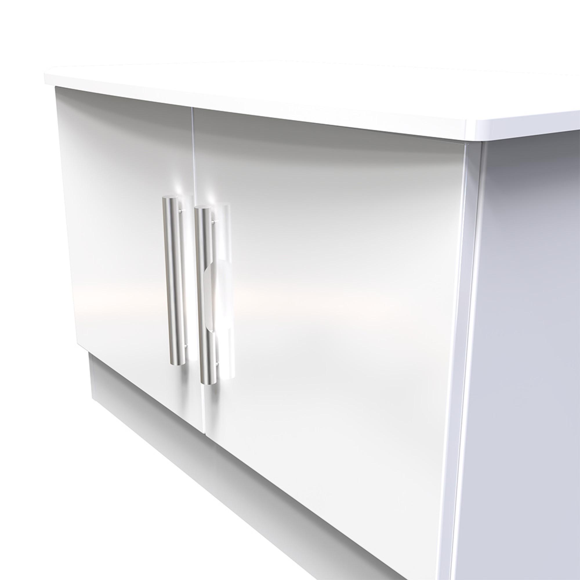 Knightsbridge Cabinet - 2 Door - Low - White Gloss