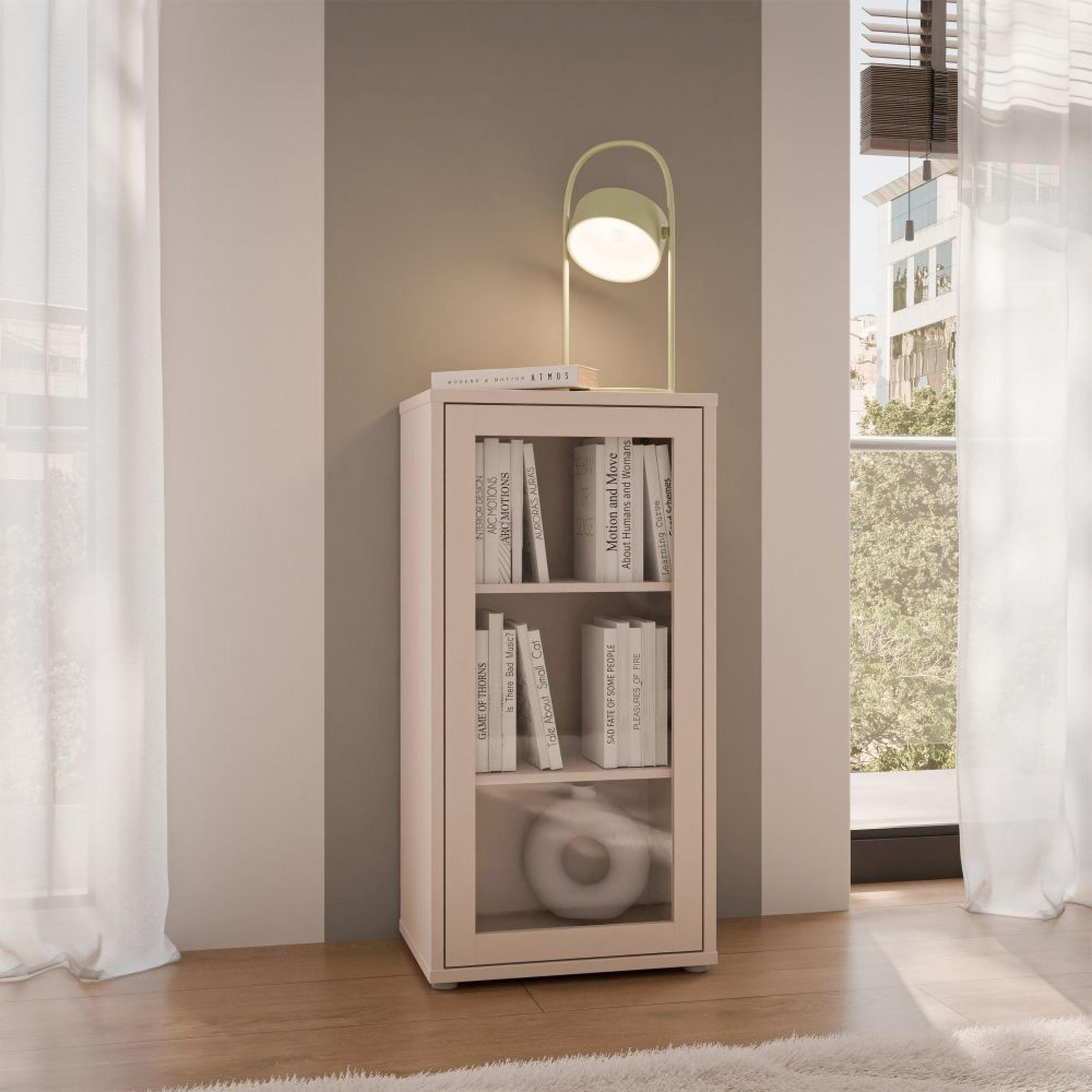 Alice Springs Cupboard - 1 Door - Glass - Sand