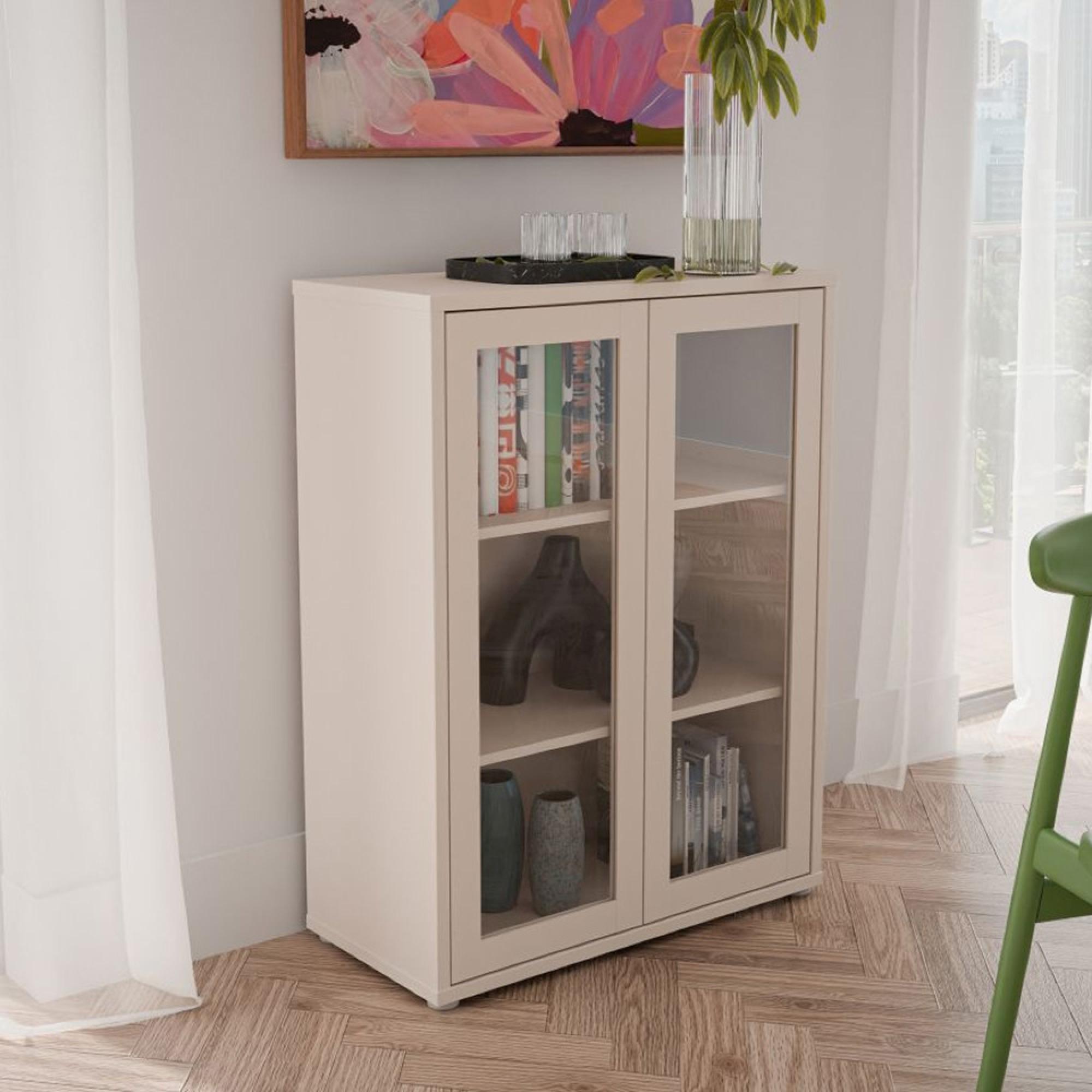 Alice Springs Cupboard - 2 Door - Glass - Sand