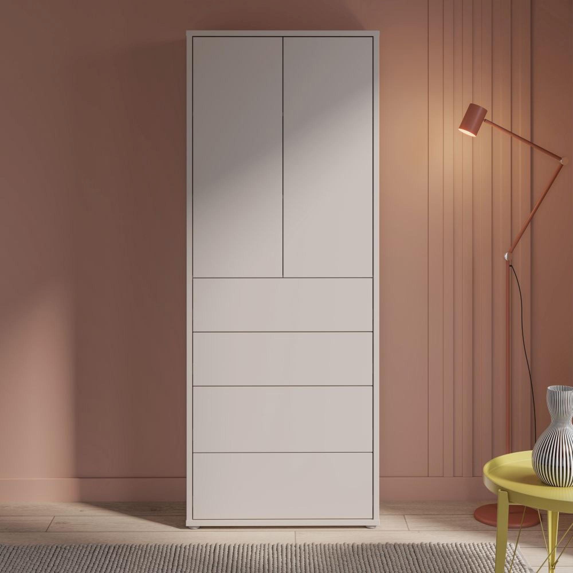 Alice Springs Storage Cabinet - 2 Door - 4 Drawer - Tall - Sand