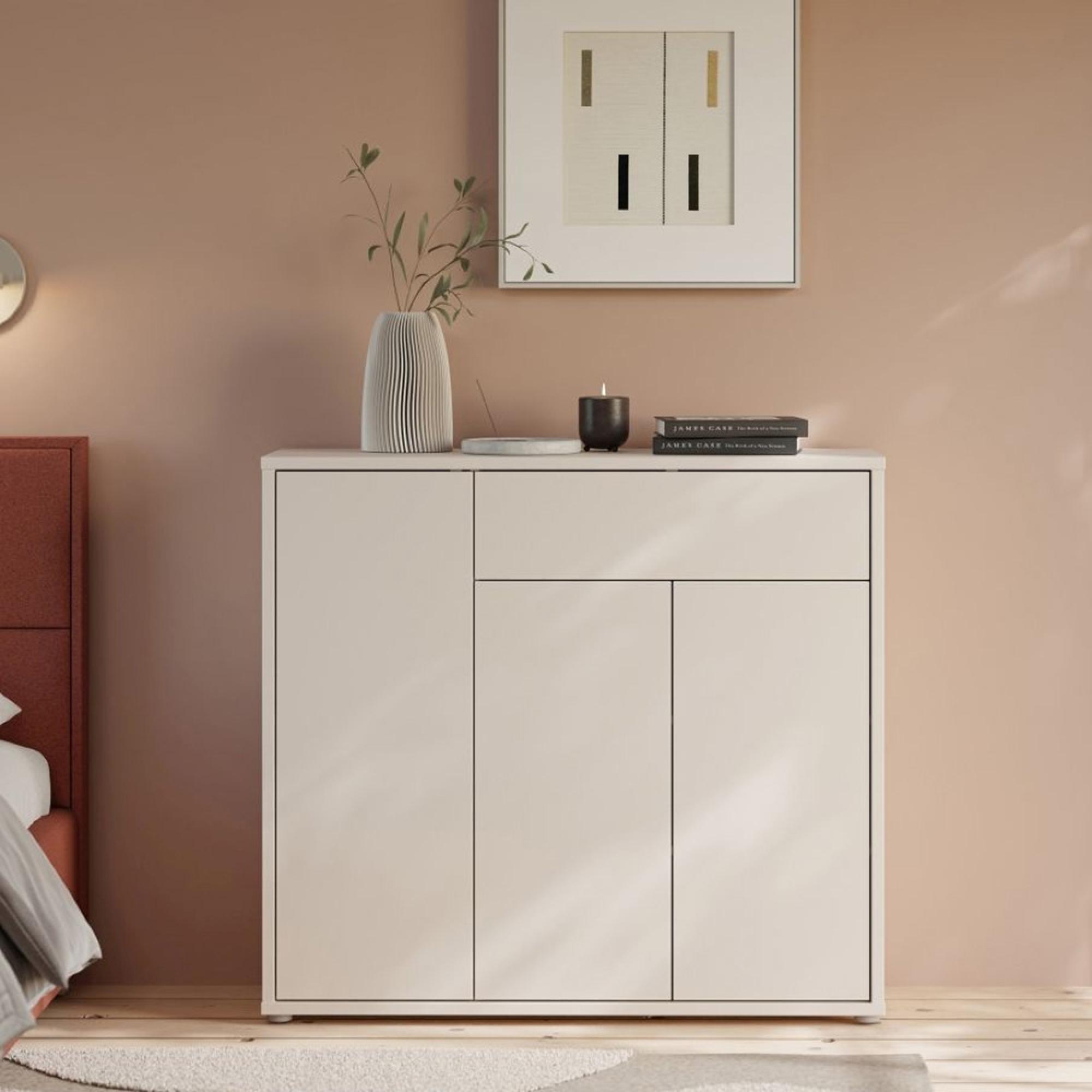 Alice Springs Storage Cabinet - 3 Door - 1 Drawer - Sand