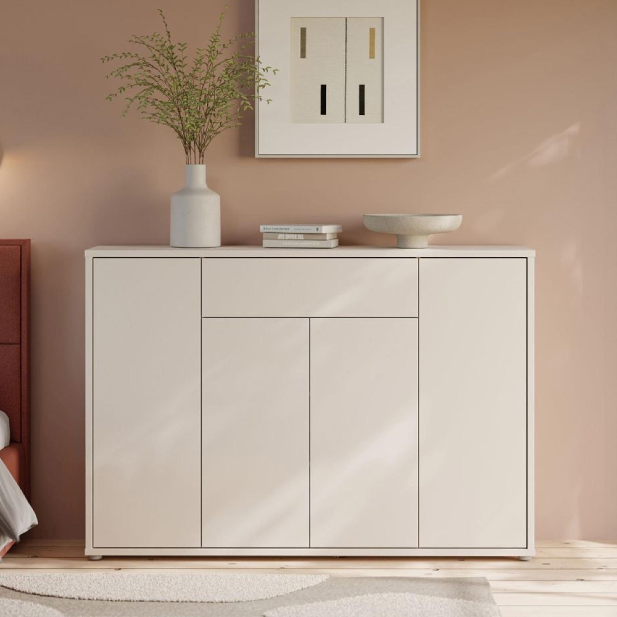 Alice Springs Storage Cabinet - 4 Door - 1 Drawer - Sand