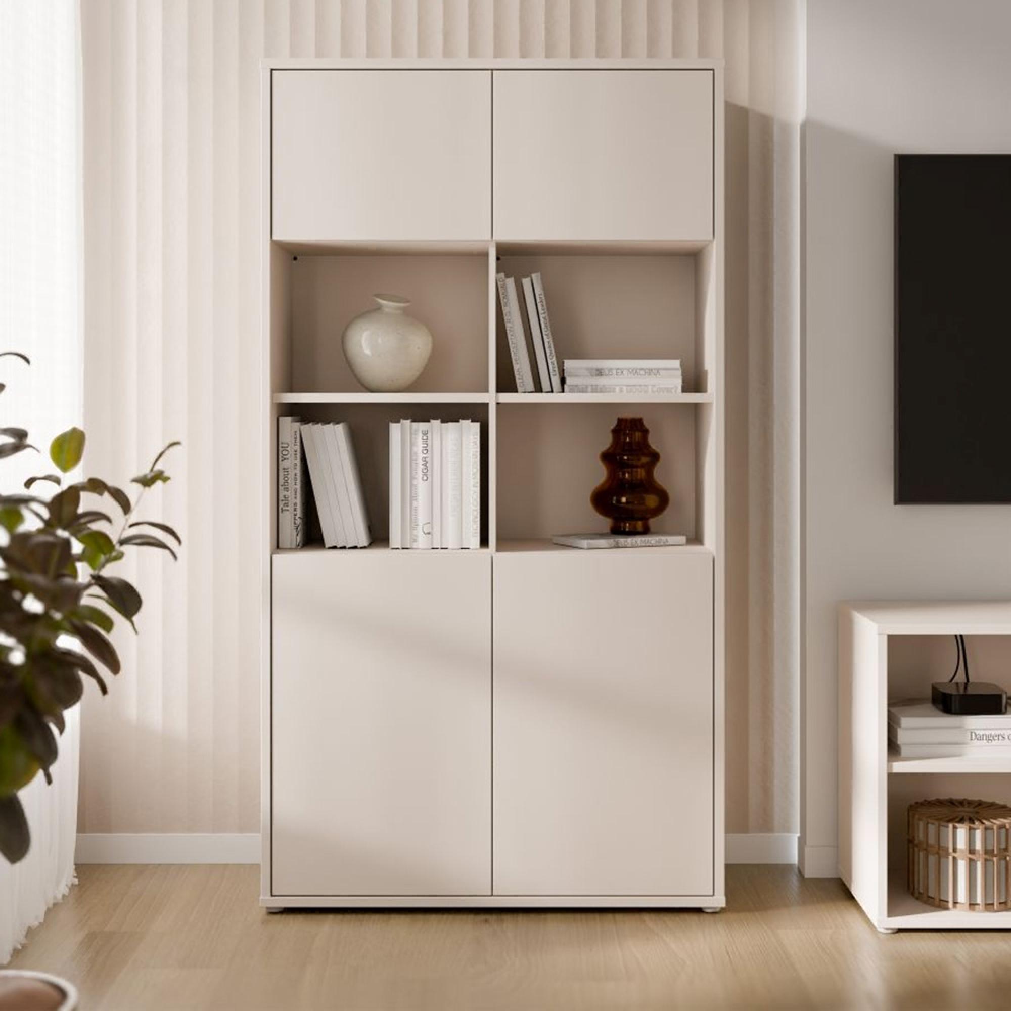 Alice Springs Storage Cabinet - 4 Door - Wide - Sand