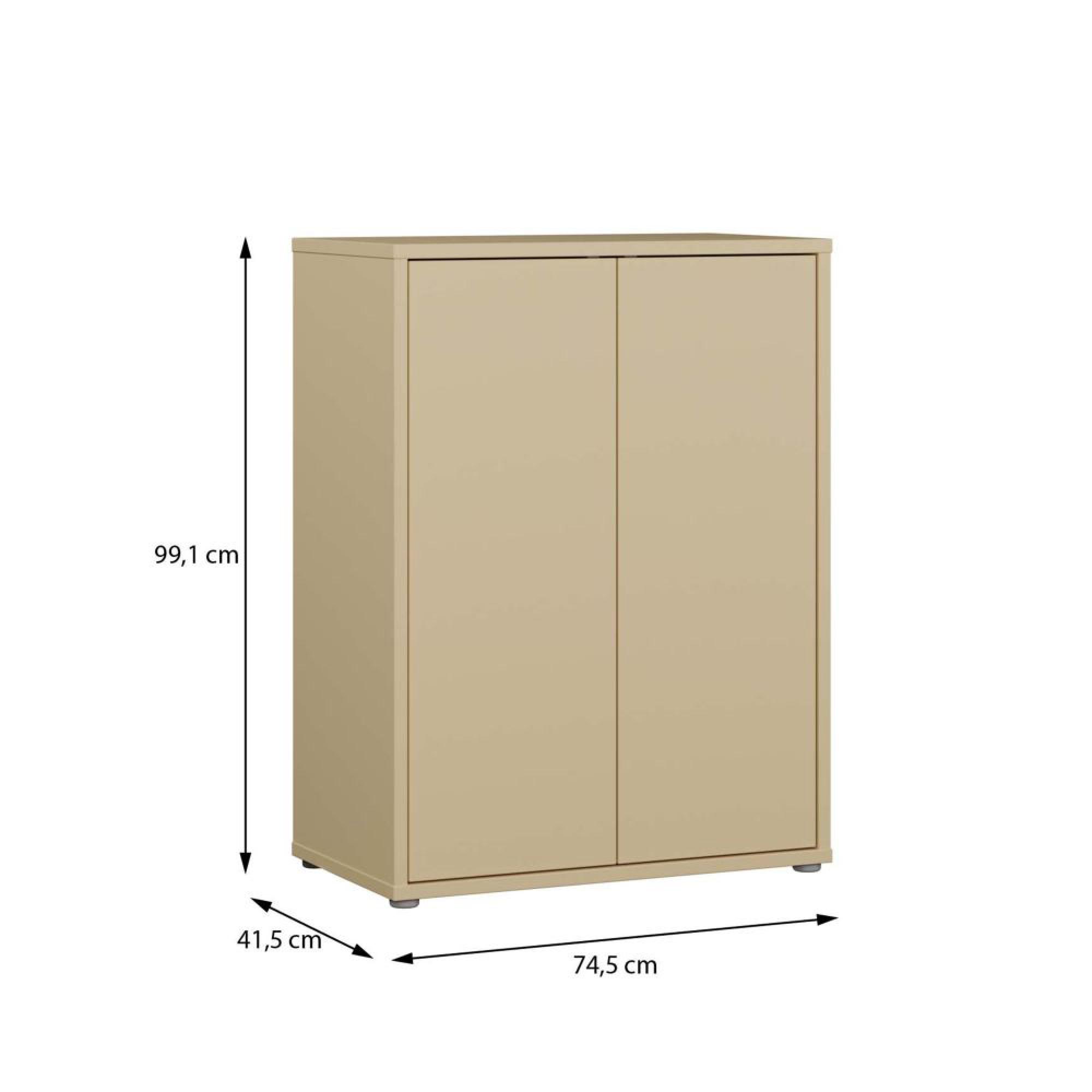 Alice Springs Cupboard - 2 Door - Butter Yellow