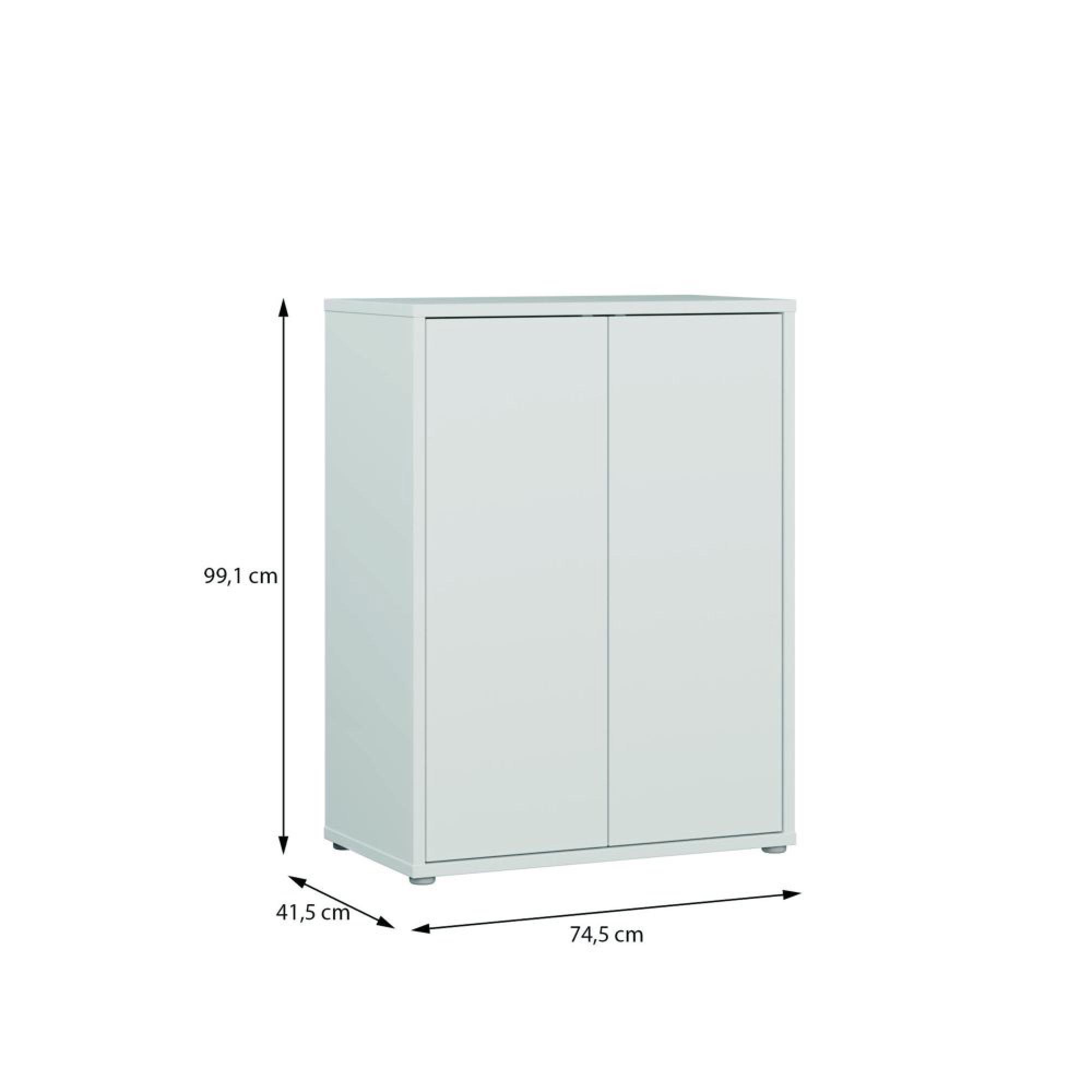 Alice Springs Cupboard - 2 Door - Light Grey