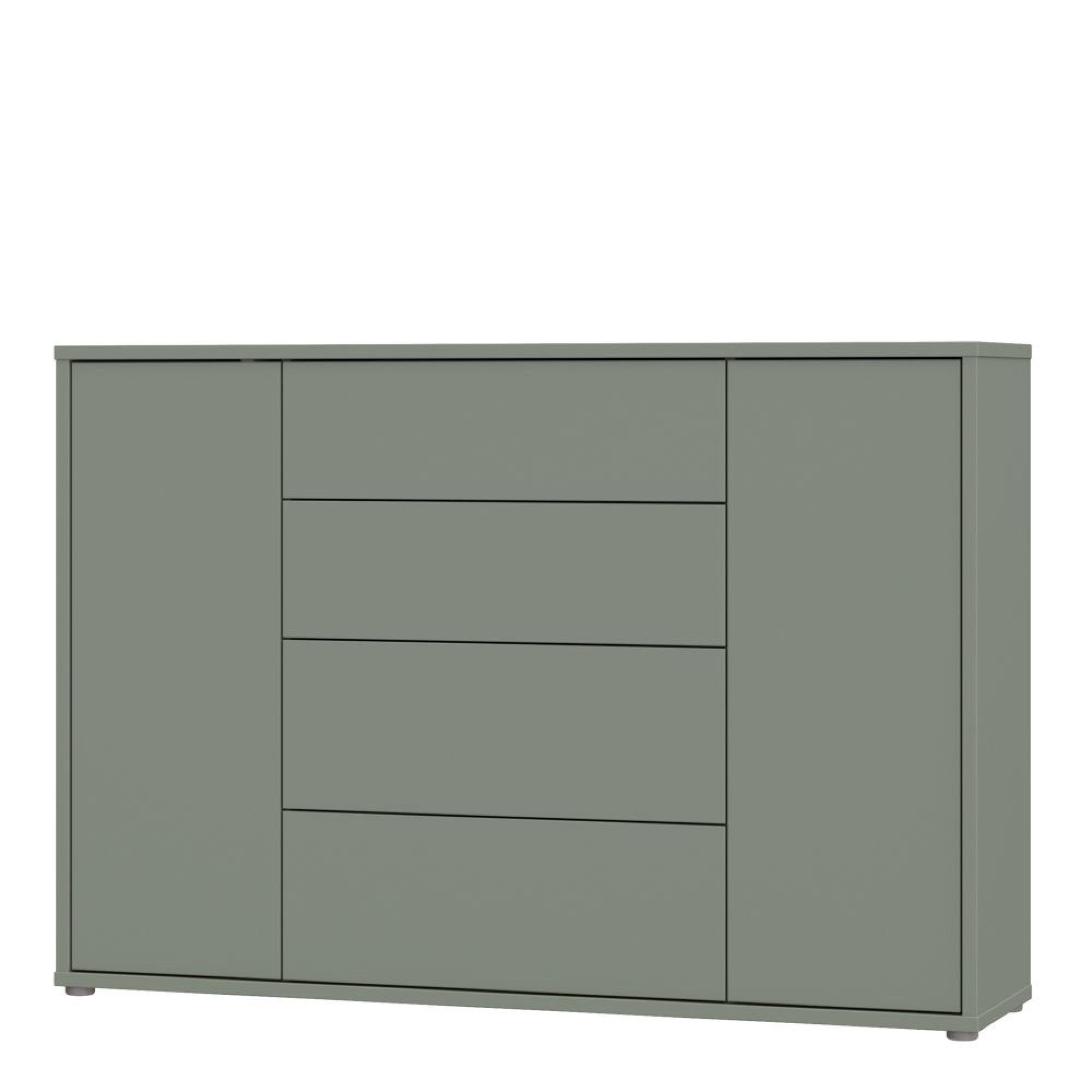 Alice Springs Hall Cabinet - 2 Door - 4 Drawer - Wide - Sage Green