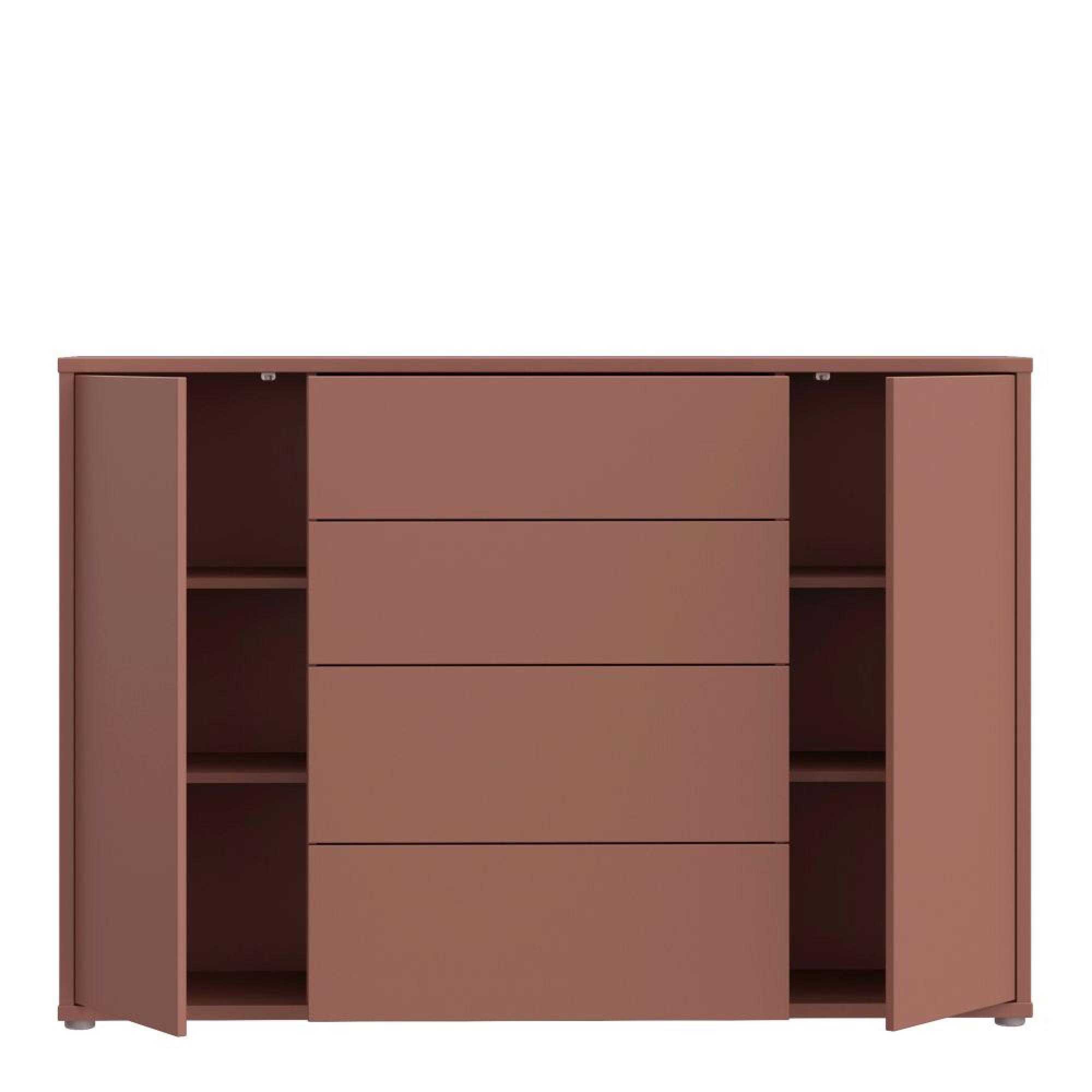 Alice Springs Hall Cabinet - 2 Door - 4 Drawer - Wide - Terracotta