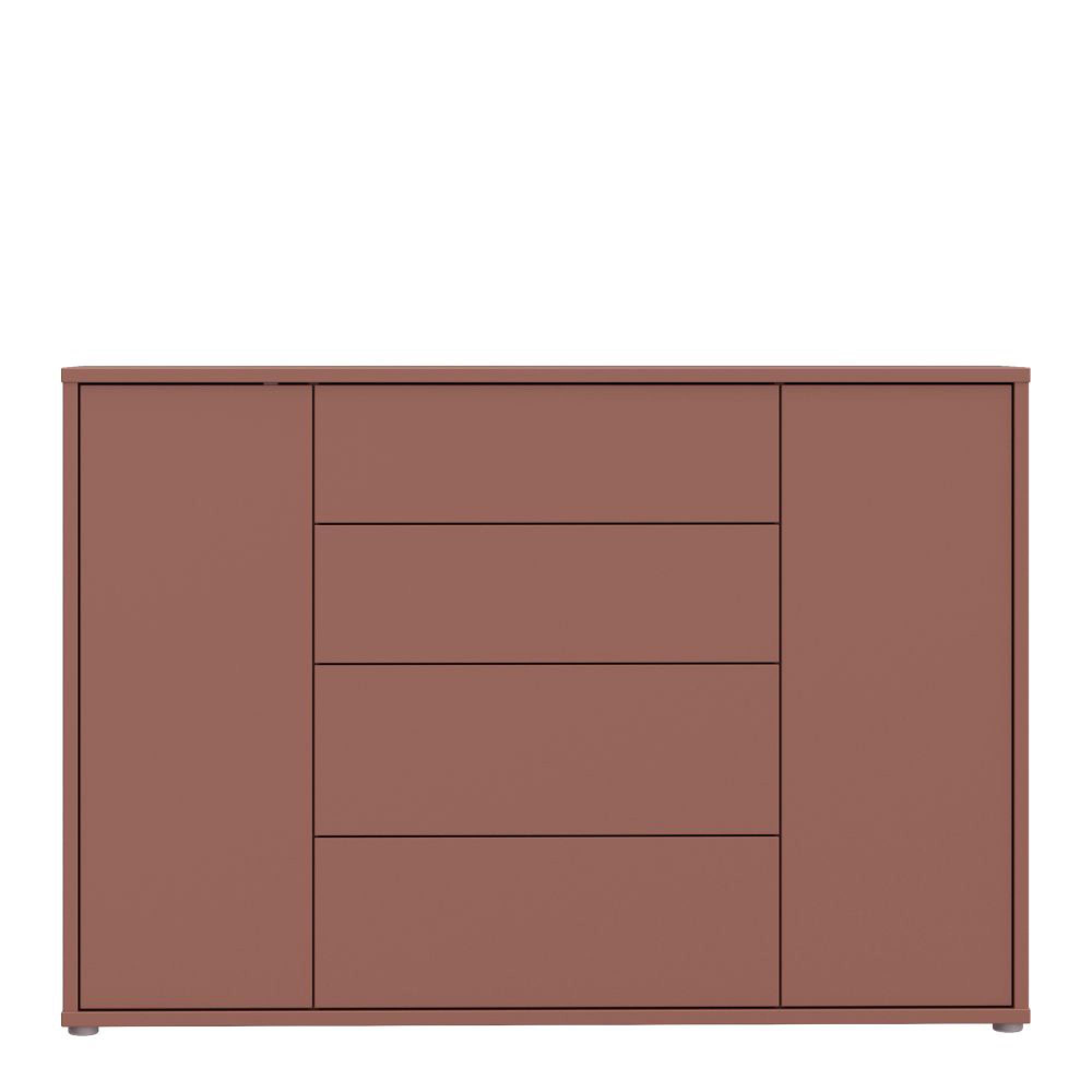 Alice Springs Hall Cabinet - 2 Door - 4 Drawer - Wide - Terracotta