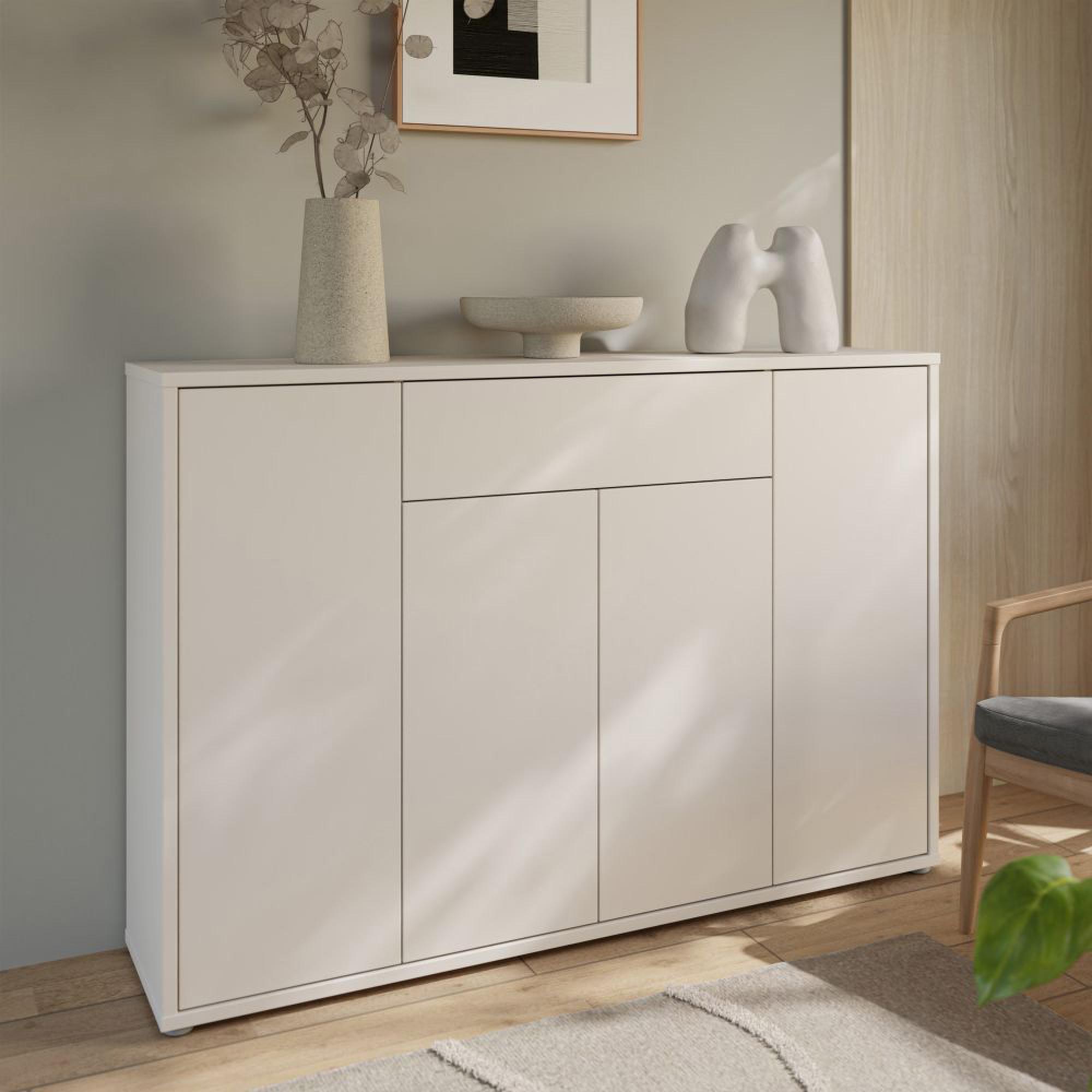 Alice Springs Storage Cabinet - 4 Door - 1 Drawer - Sand