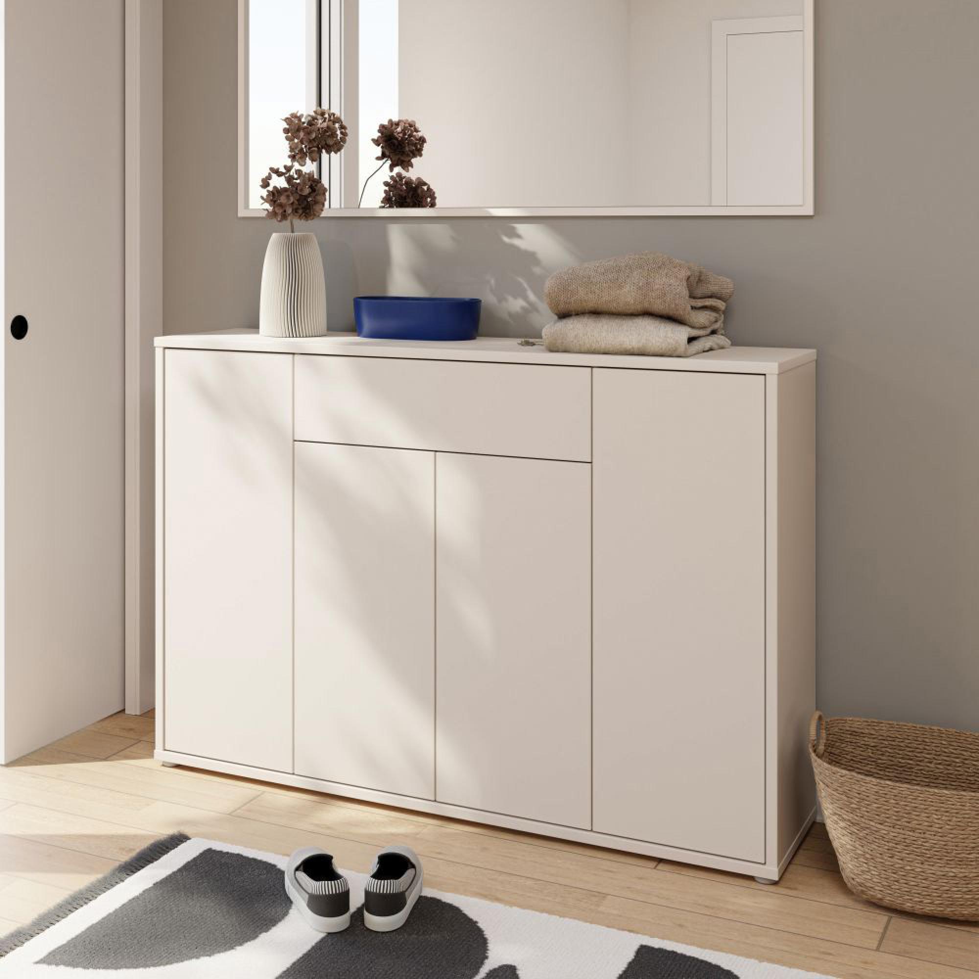 Alice Springs Storage Cabinet - 4 Door - 1 Drawer - Sand