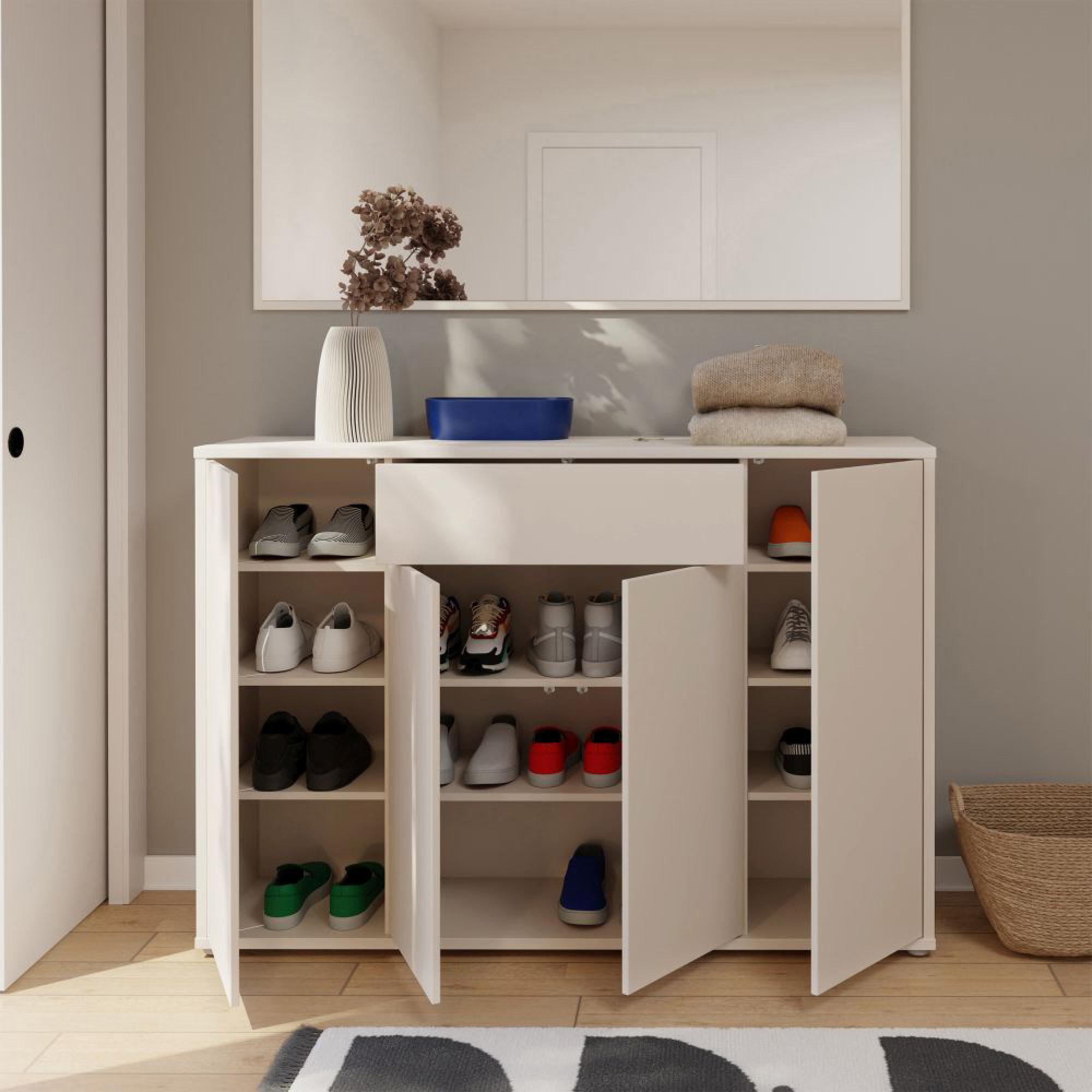 Alice Springs Storage Cabinet - 4 Door - 1 Drawer - Sand