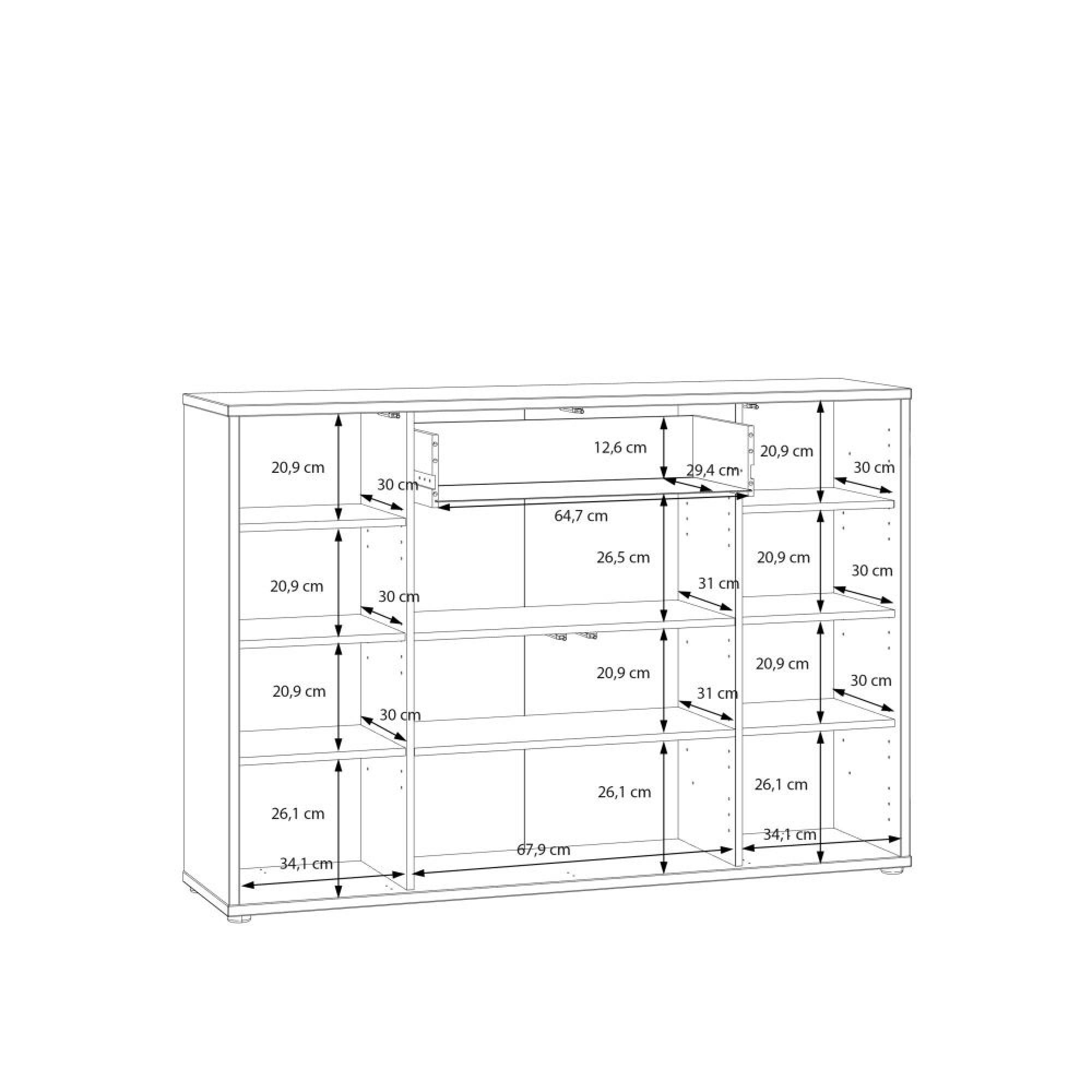 Alice Springs Storage Cabinet - 4 Door - 1 Drawer - Sand